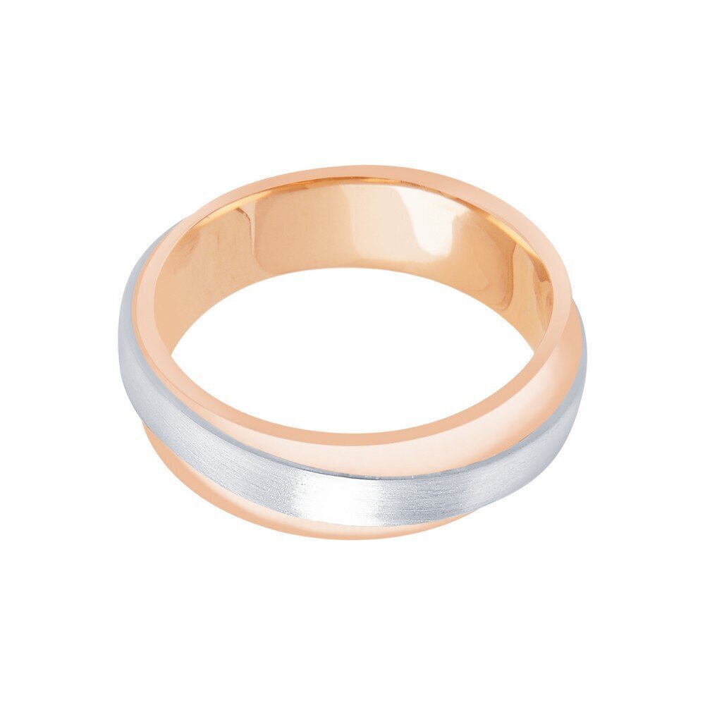 14 Ayar Rose-Beyaz Altın Modern Alyans