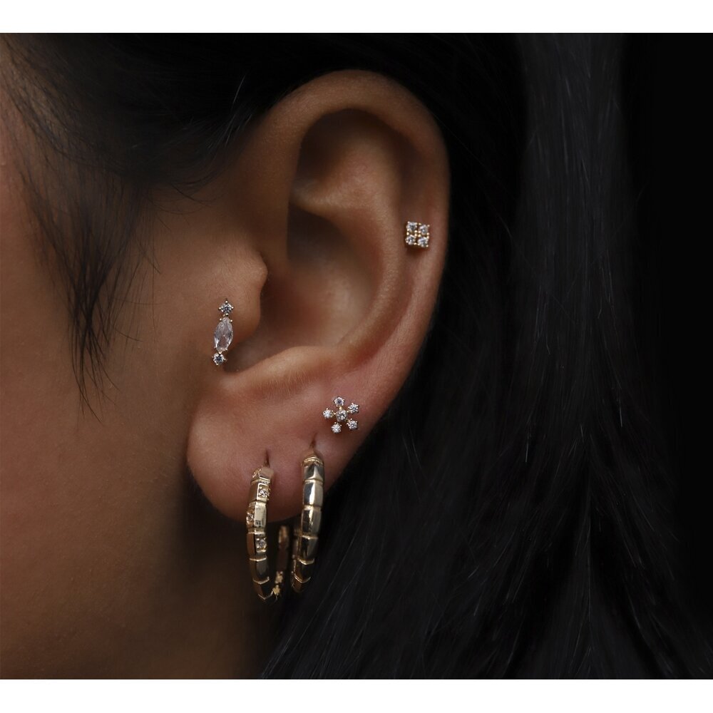 14 Ayar Sarı Altın Tragus Piercing