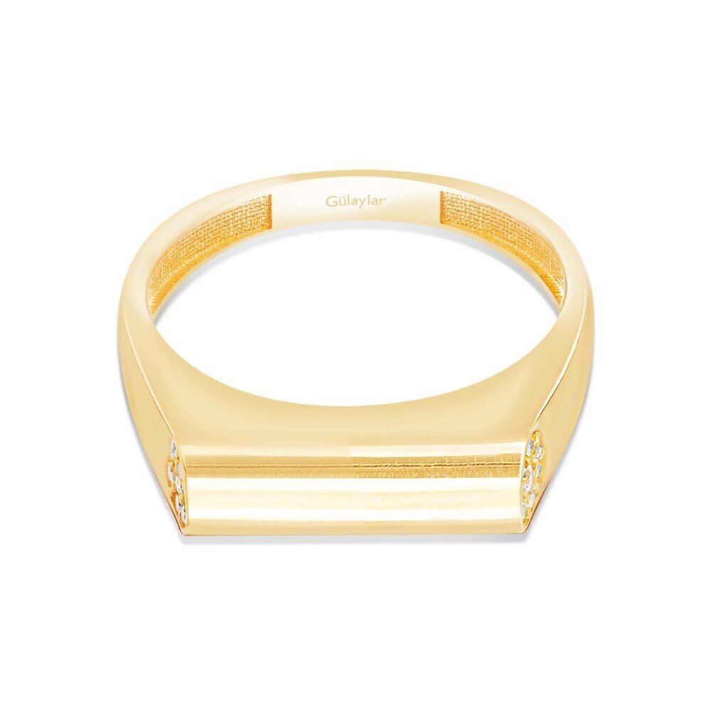 14 Ayar Sarı Altın Trend Minimal Yüzük