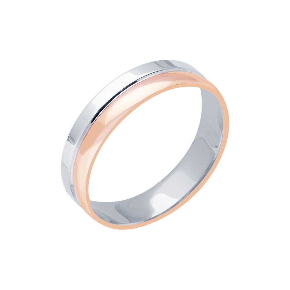 14 Ayar Rose-Beyaz Altın Modern Alyans