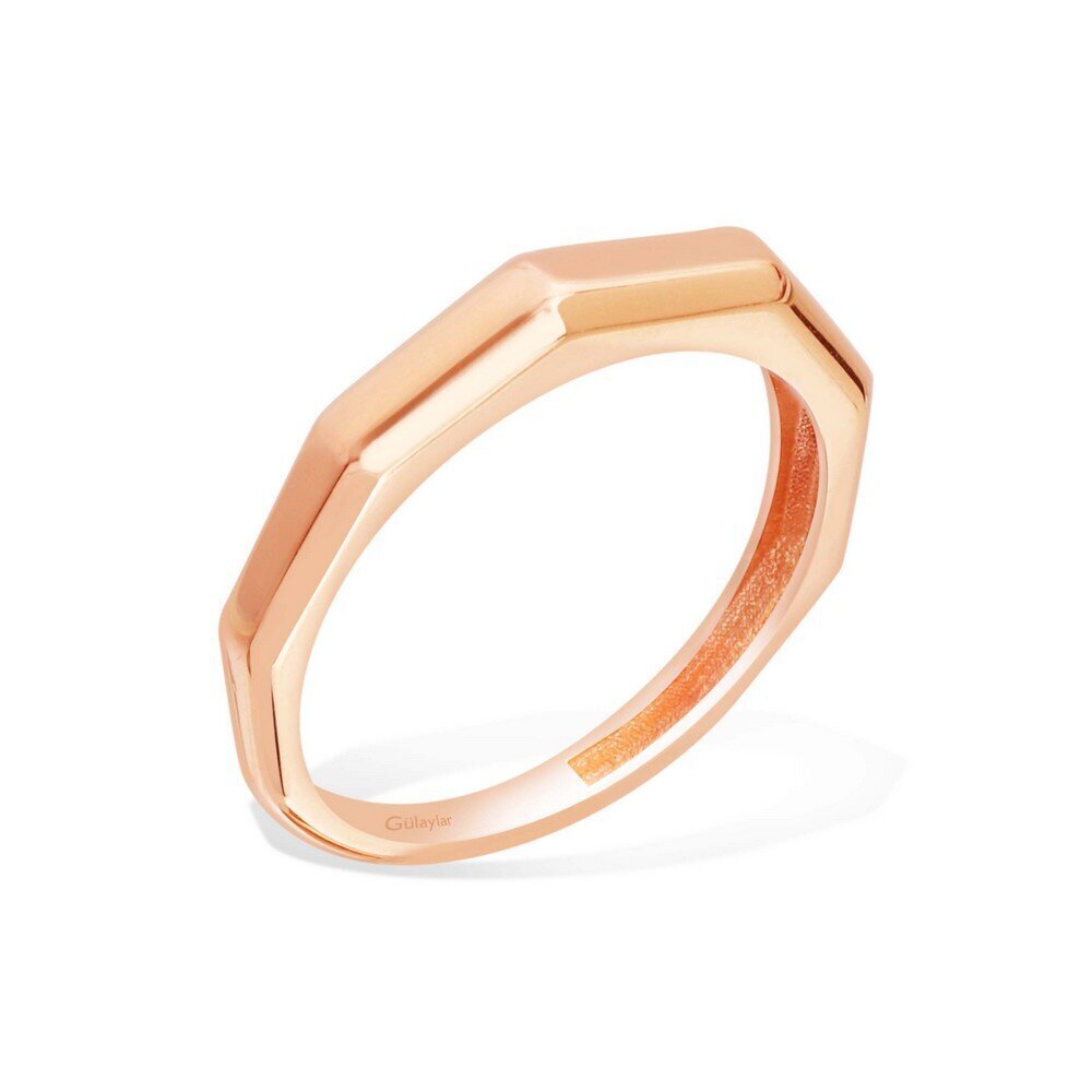 14 Ayar Rose Altın Trend Minimal Yüzük
