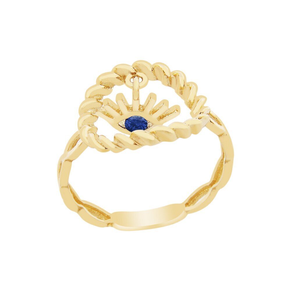 14 Ayar Sarı Altın Göz Figürlü Yüzük