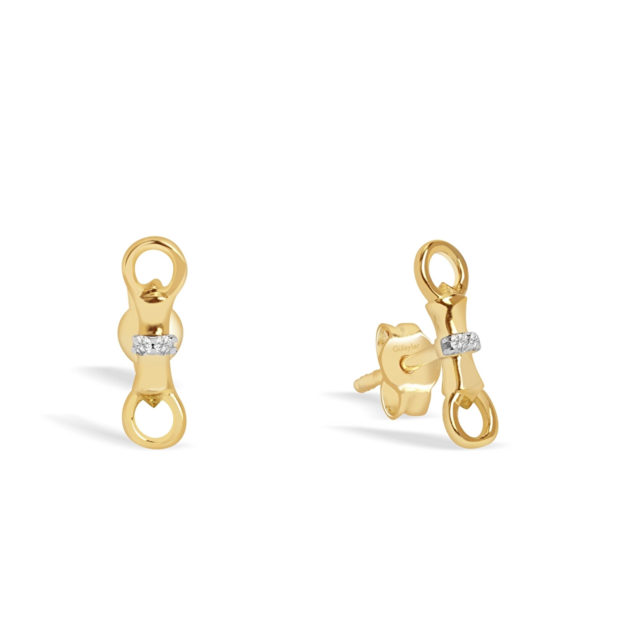 0,02 Karat Pırlanta Minimal Küpe