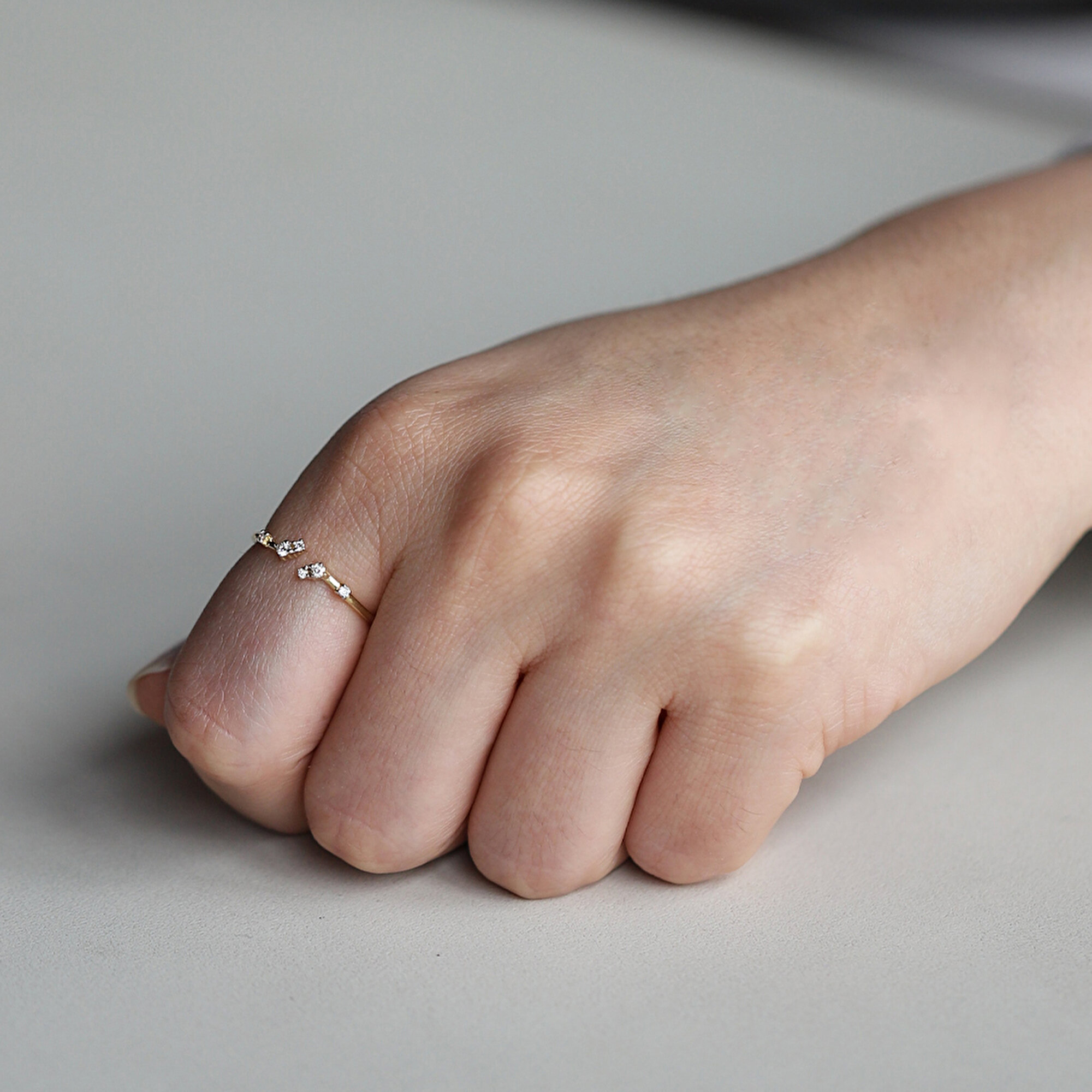 0,08 Karat Minimal Pırlanta Yüzük