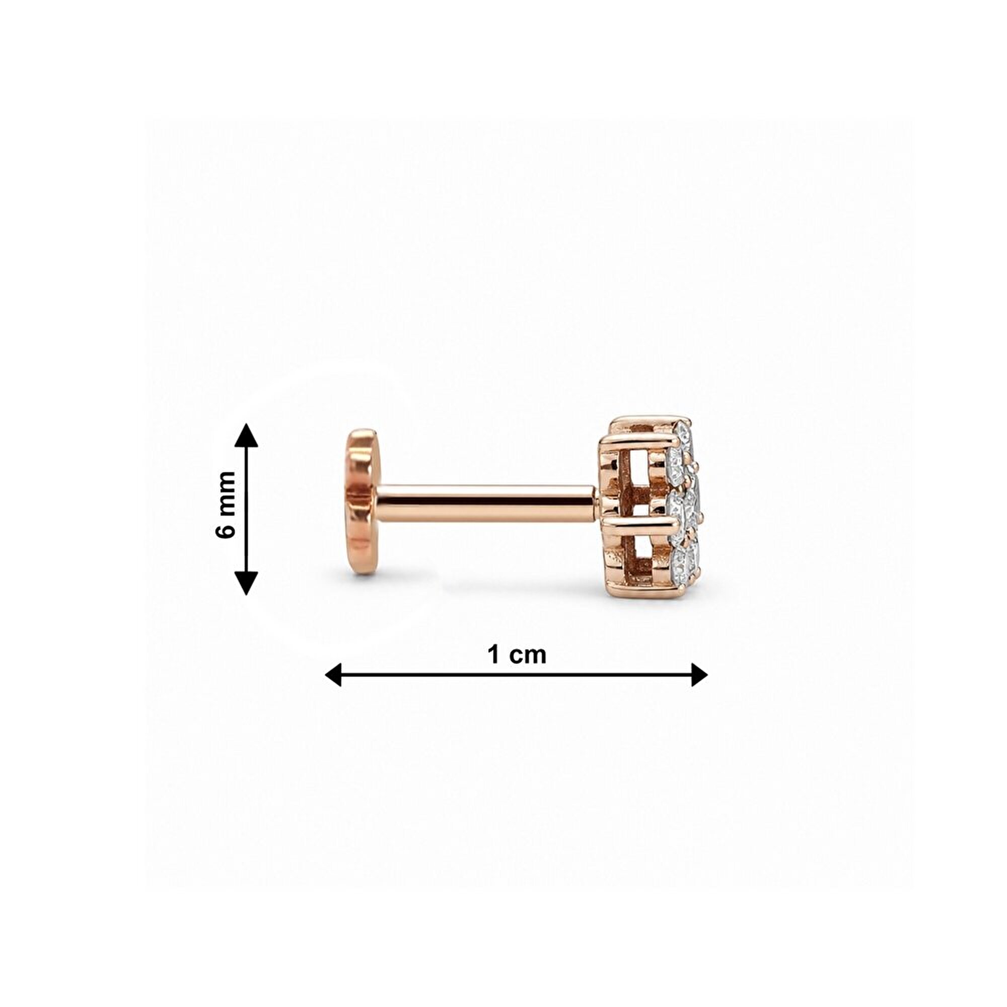 0,14 Karat Trend Pırlanta Piercing