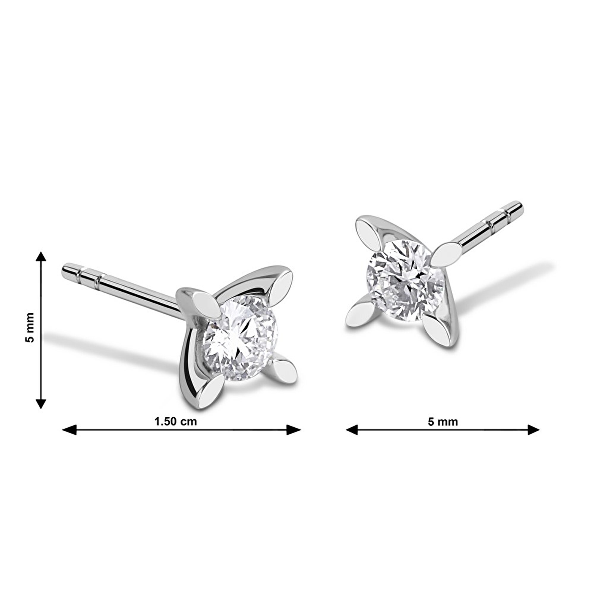 0,31 Karat Tektaş Pırlanta Küpe