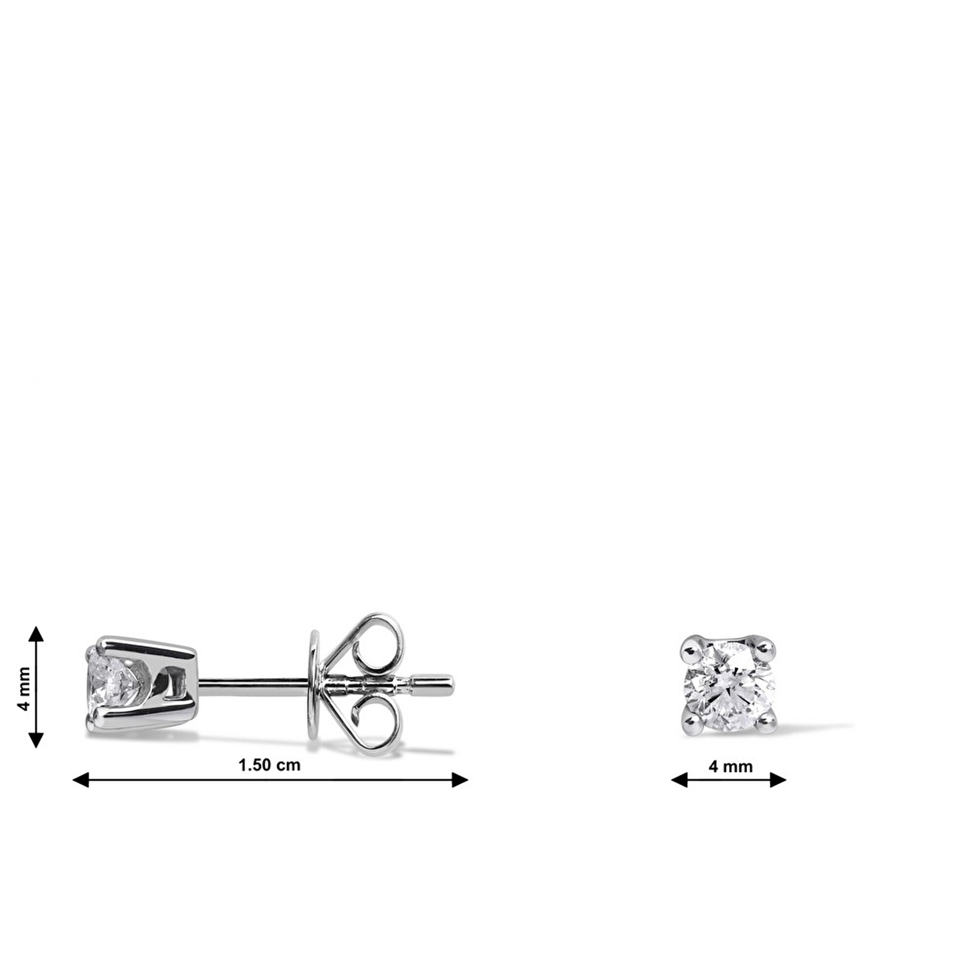 0,42 Karat Tektaş Pırlanta Küpe