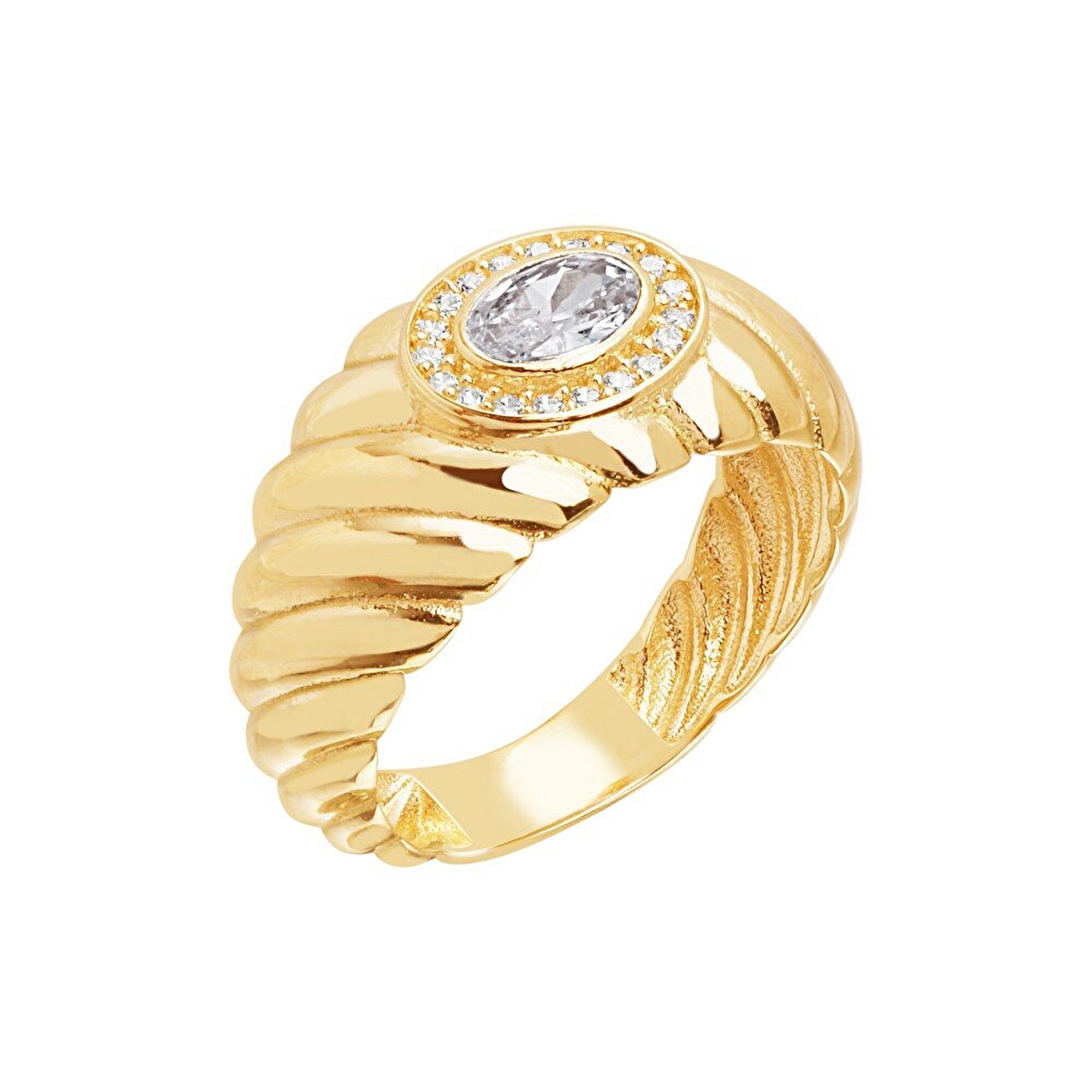 14 Ayar Sarı Altın Trend Burgu Yüzük