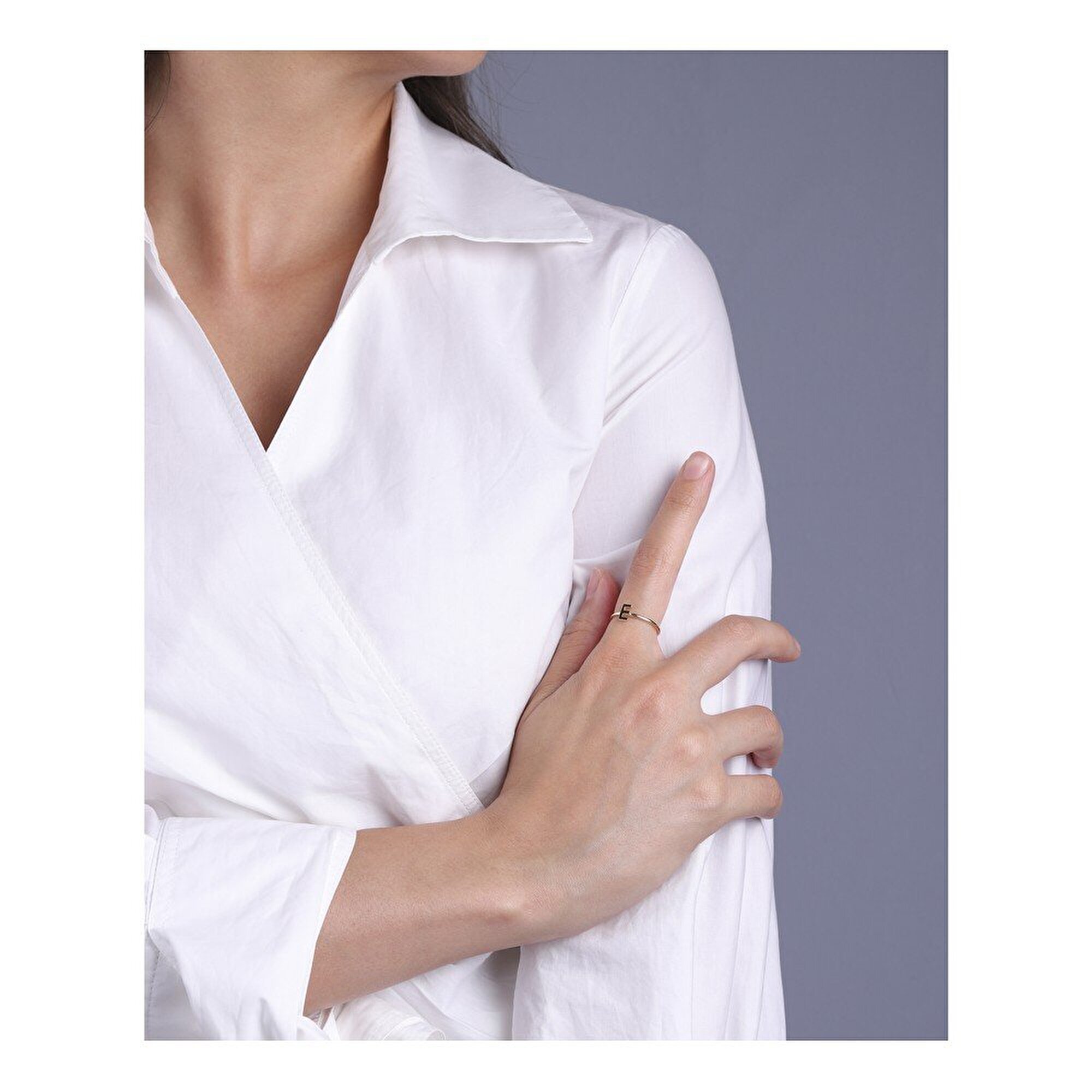 14 Ayar Sarı Altın E Harf Yüzük