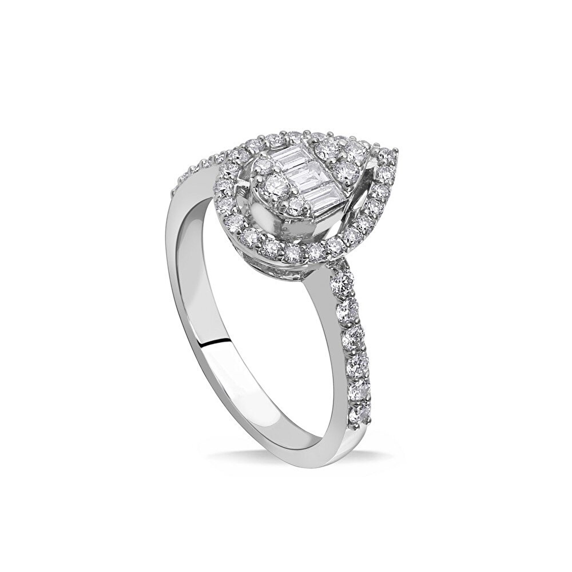 0,35 Karat Baget Pırlanta Yüzük