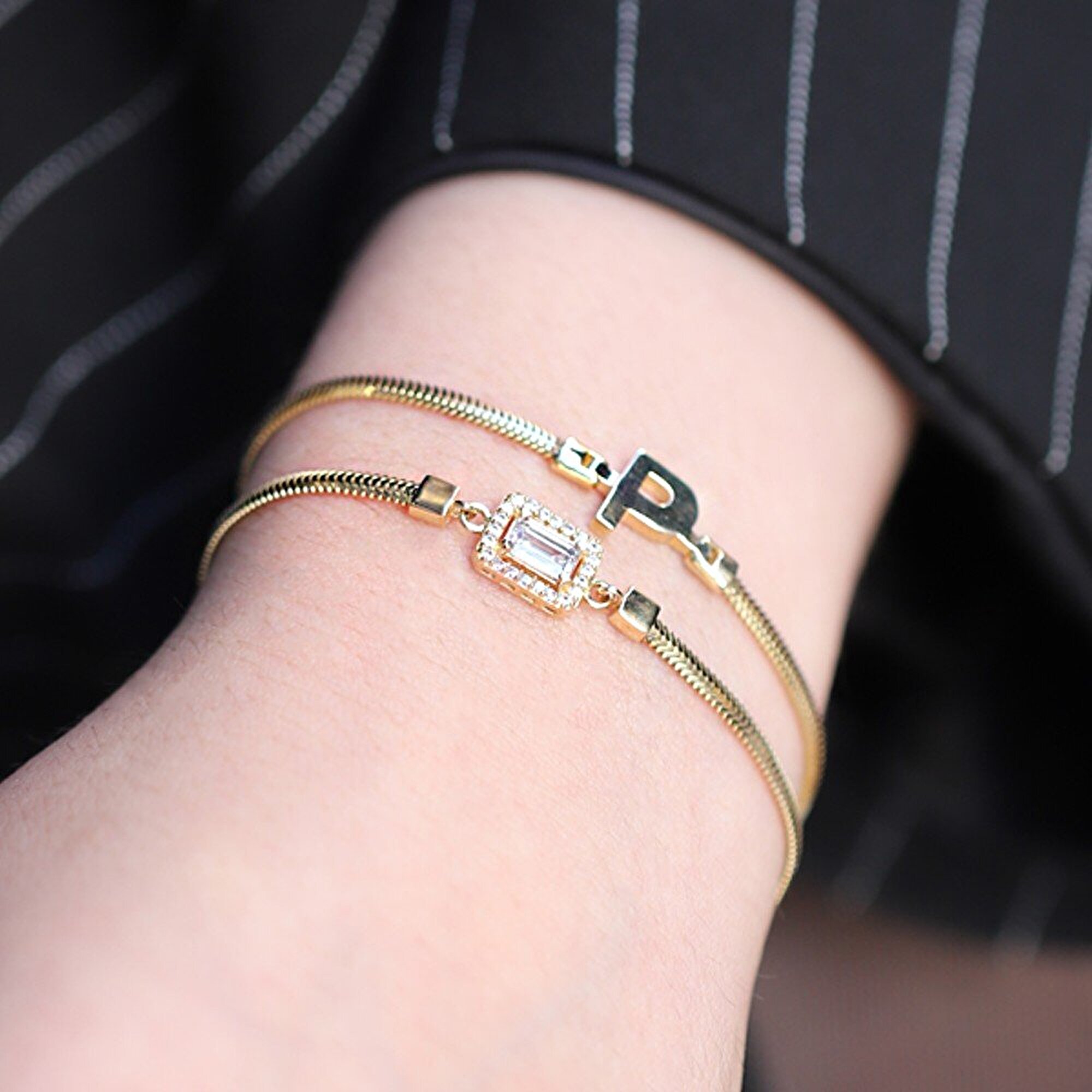 14 Ayar Sarı Altın Baget Bileklik