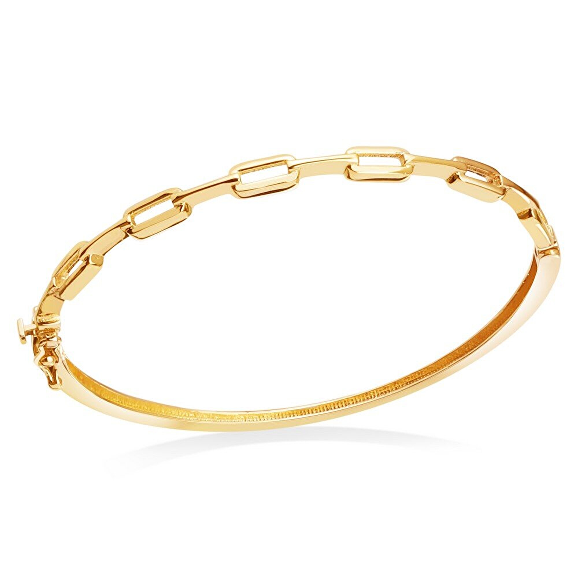 14 Ayar Sarı Altın Trend Kelepçe Bilezik