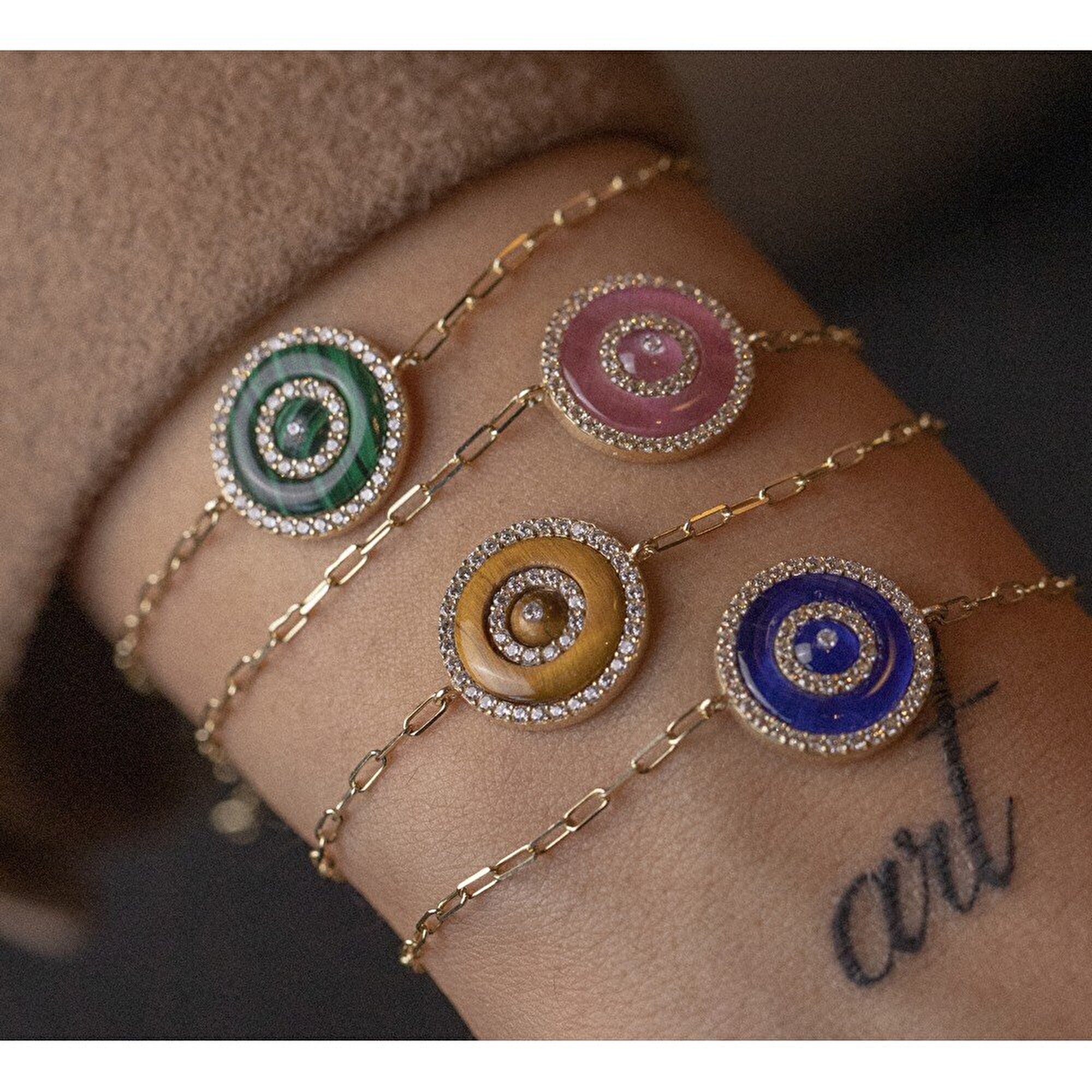 14 Ayar Sarı Altın Nazar Boncuklu Bileklik