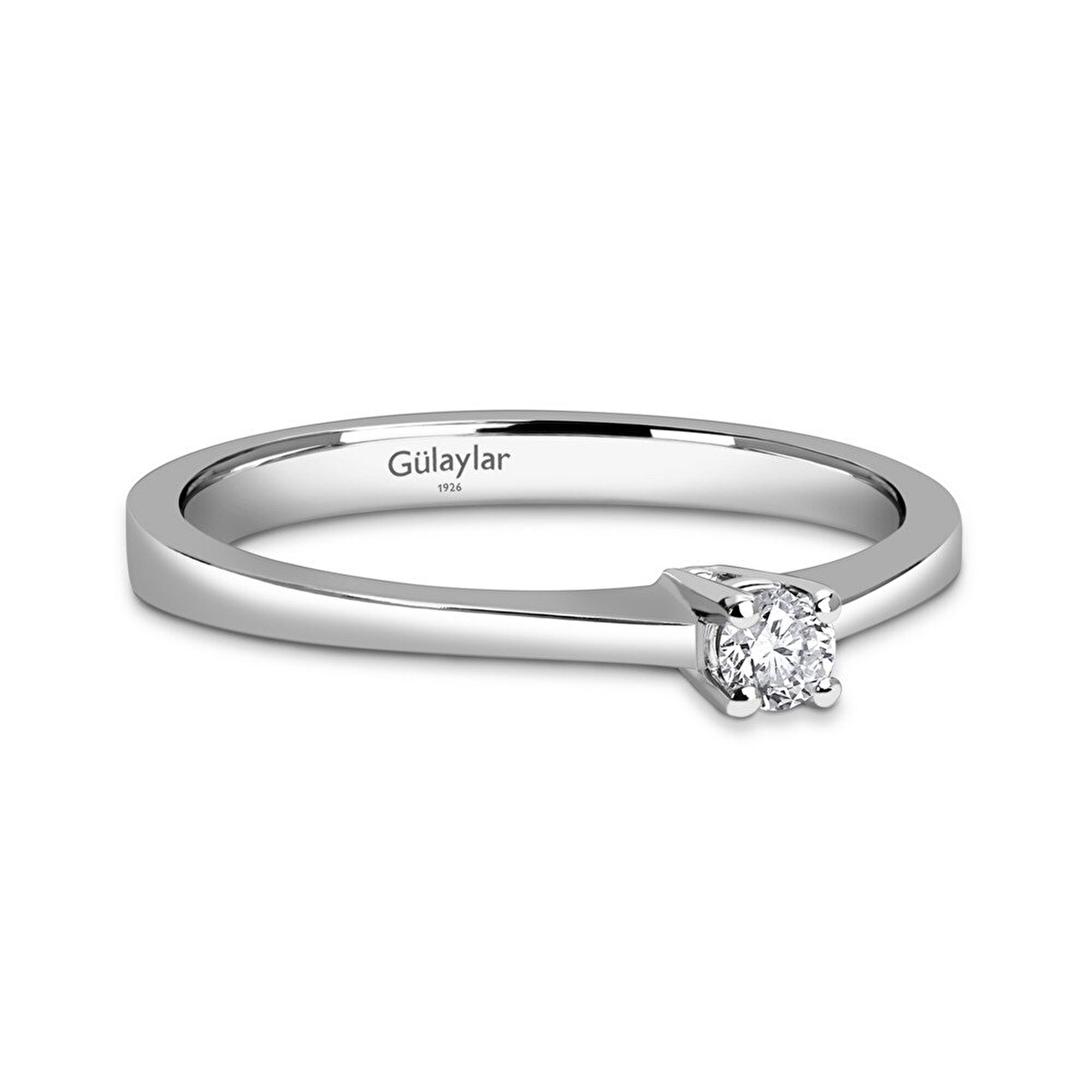 0,09 Karat Tektaş Pırlanta Yüzük