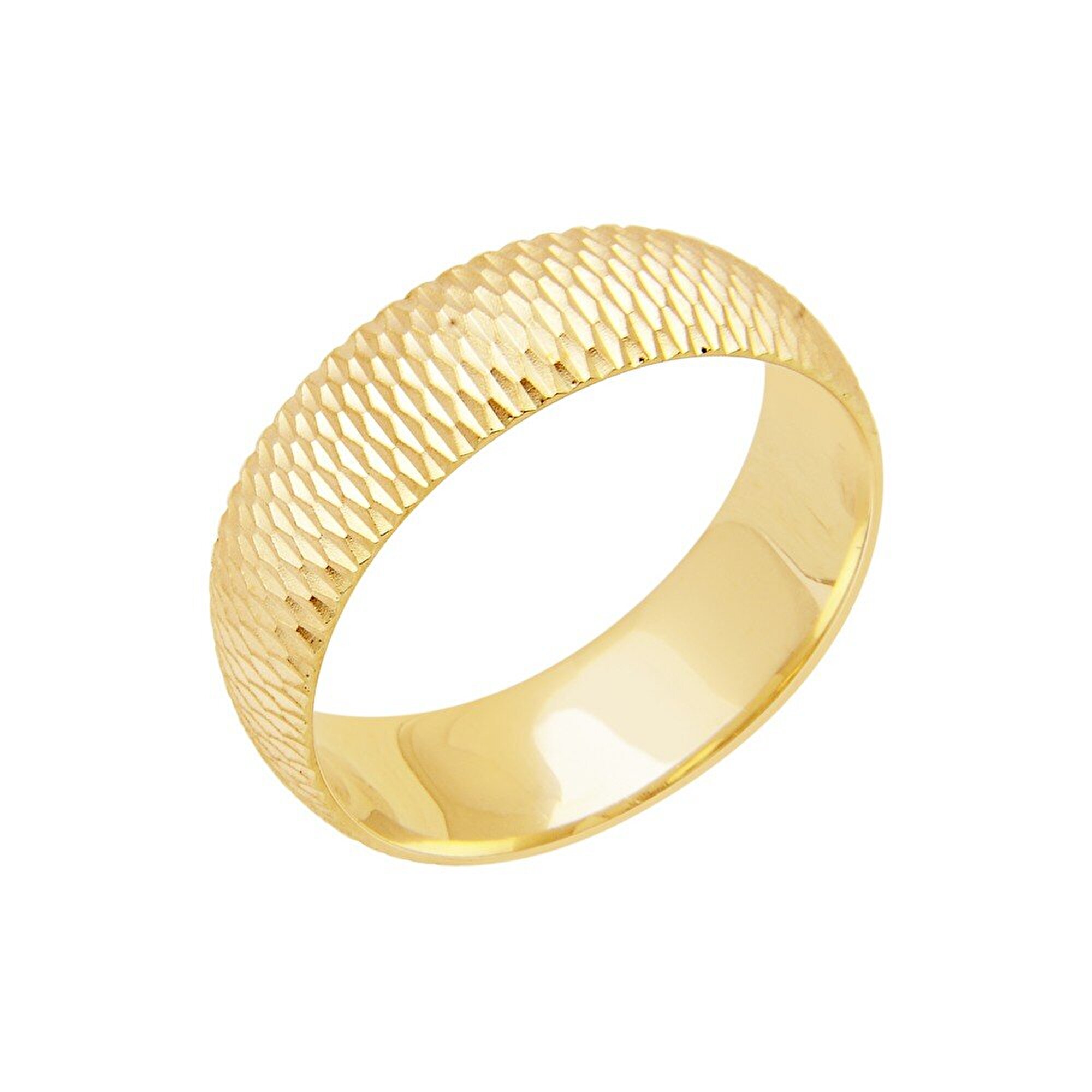 14 Ayar Sarı Altın Modern Alyans