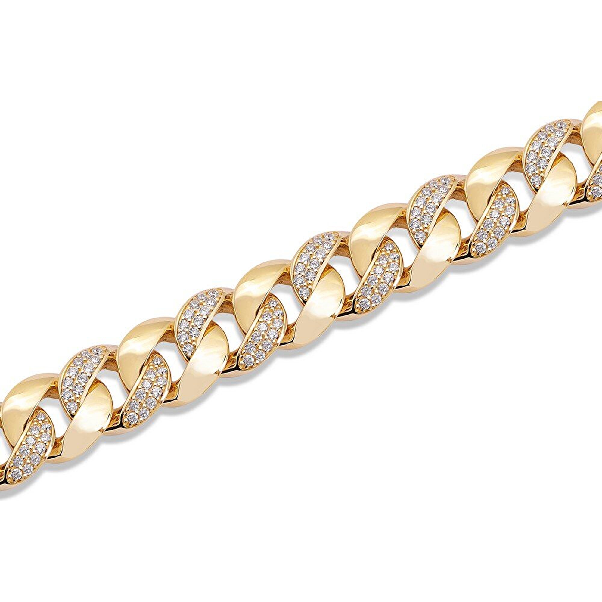 14 Ayar Sarı Altın Trend Gurmet Bileklik