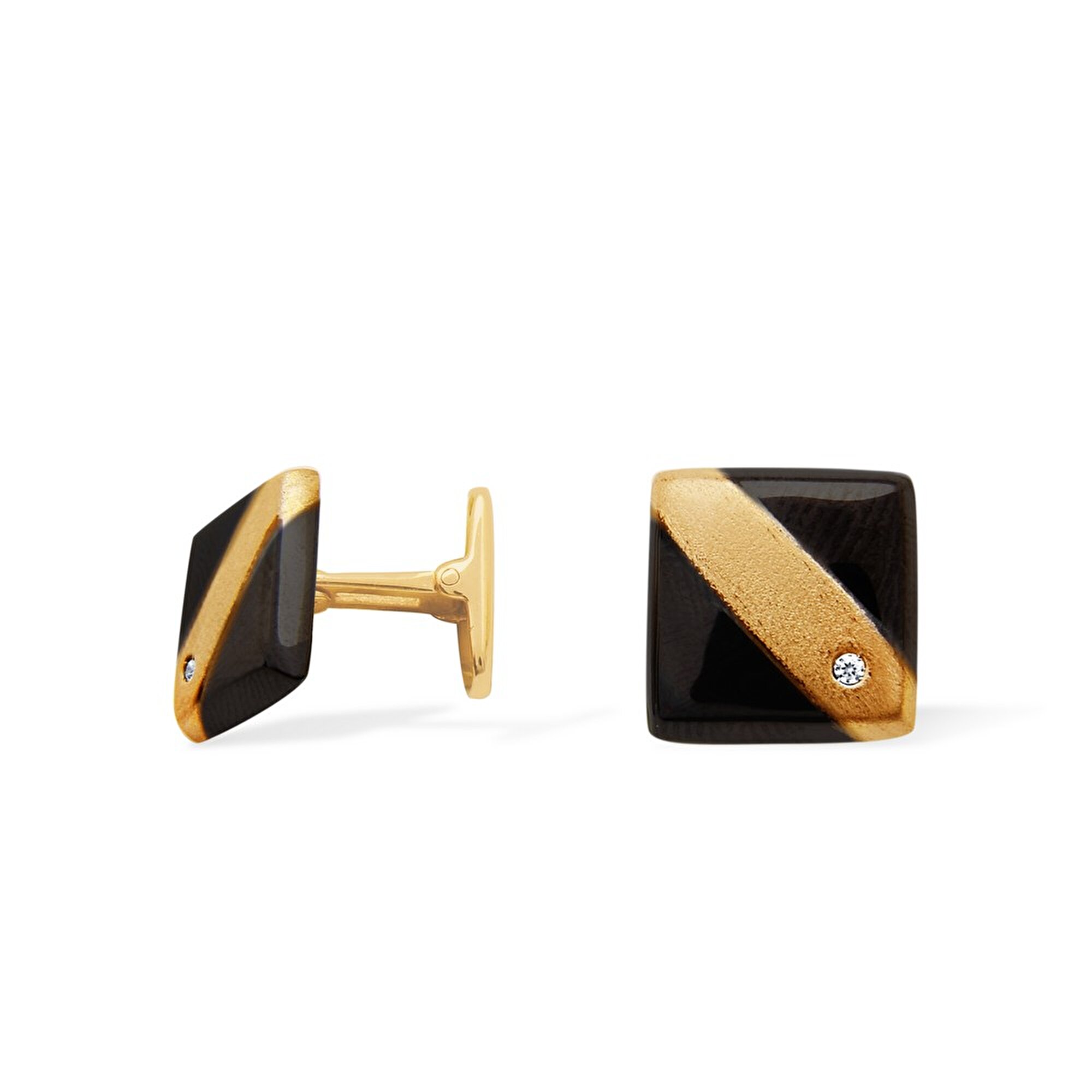 14 Ayar 3 Renkli Altın Aksesuar Kol Düğmesi