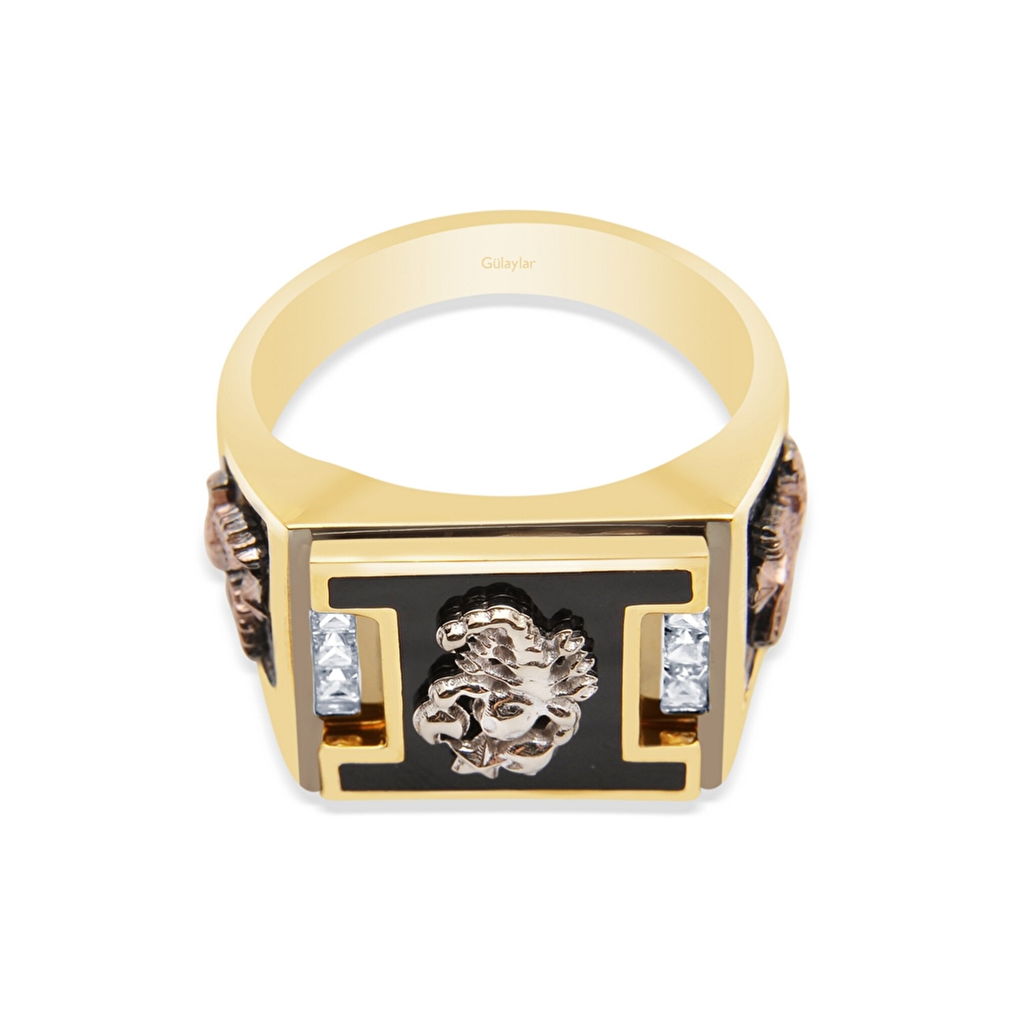 14 Ayar 3 Renkli Altın Erkek Yüzük