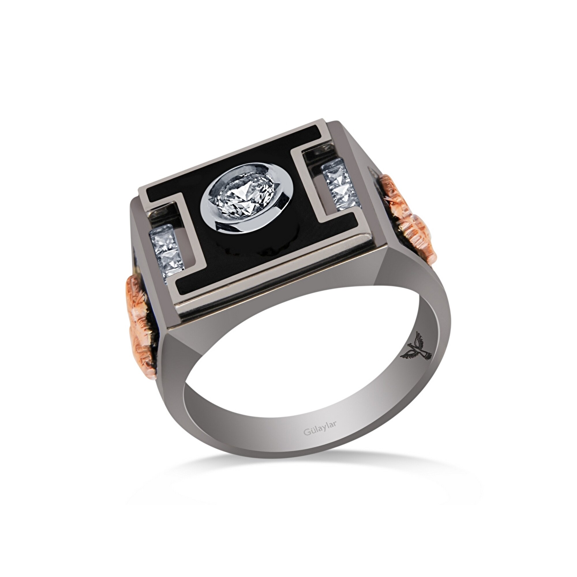 14 Ayar 3 Renkli Altın Erkek Yüzük