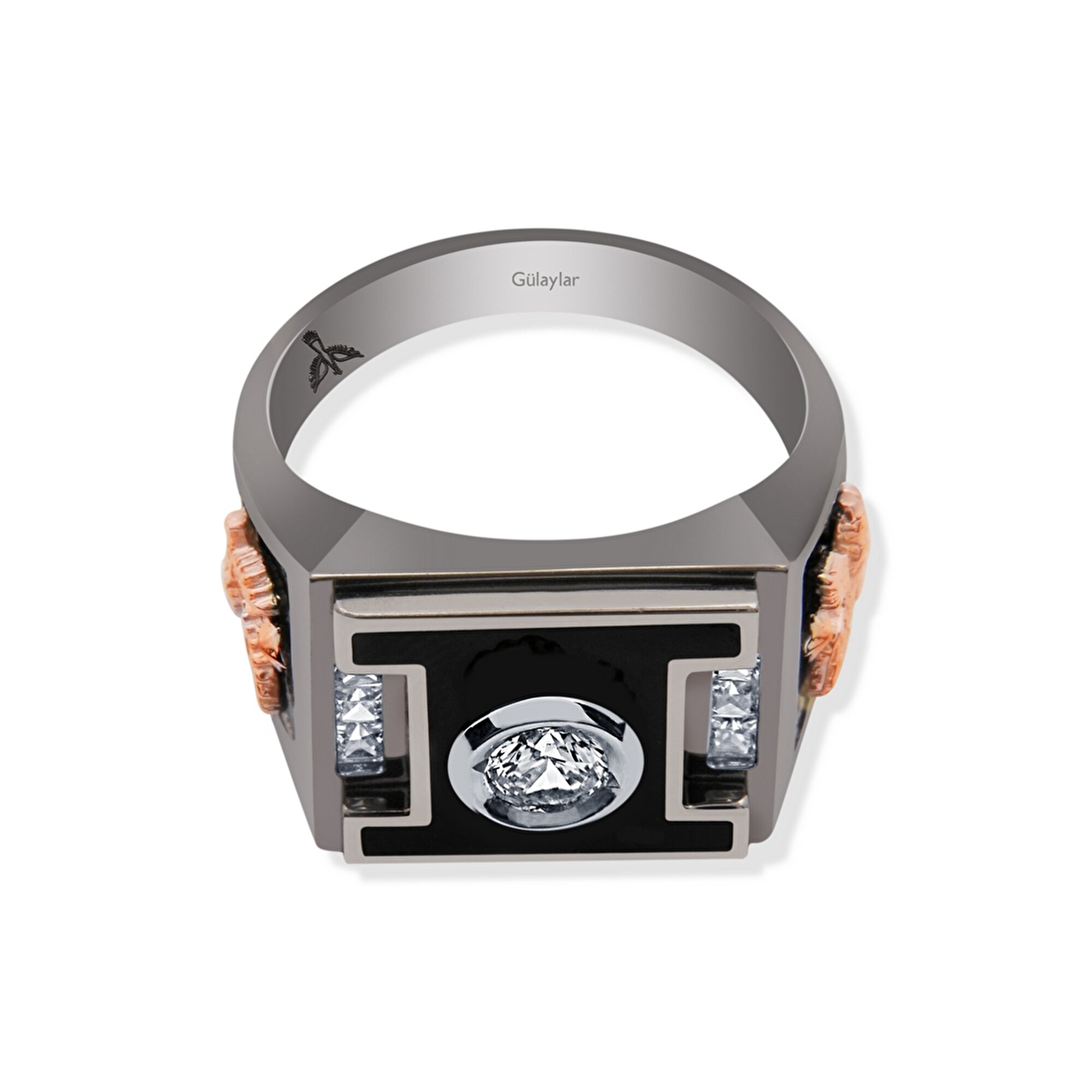 14 Ayar 3 Renkli Altın Erkek Yüzük