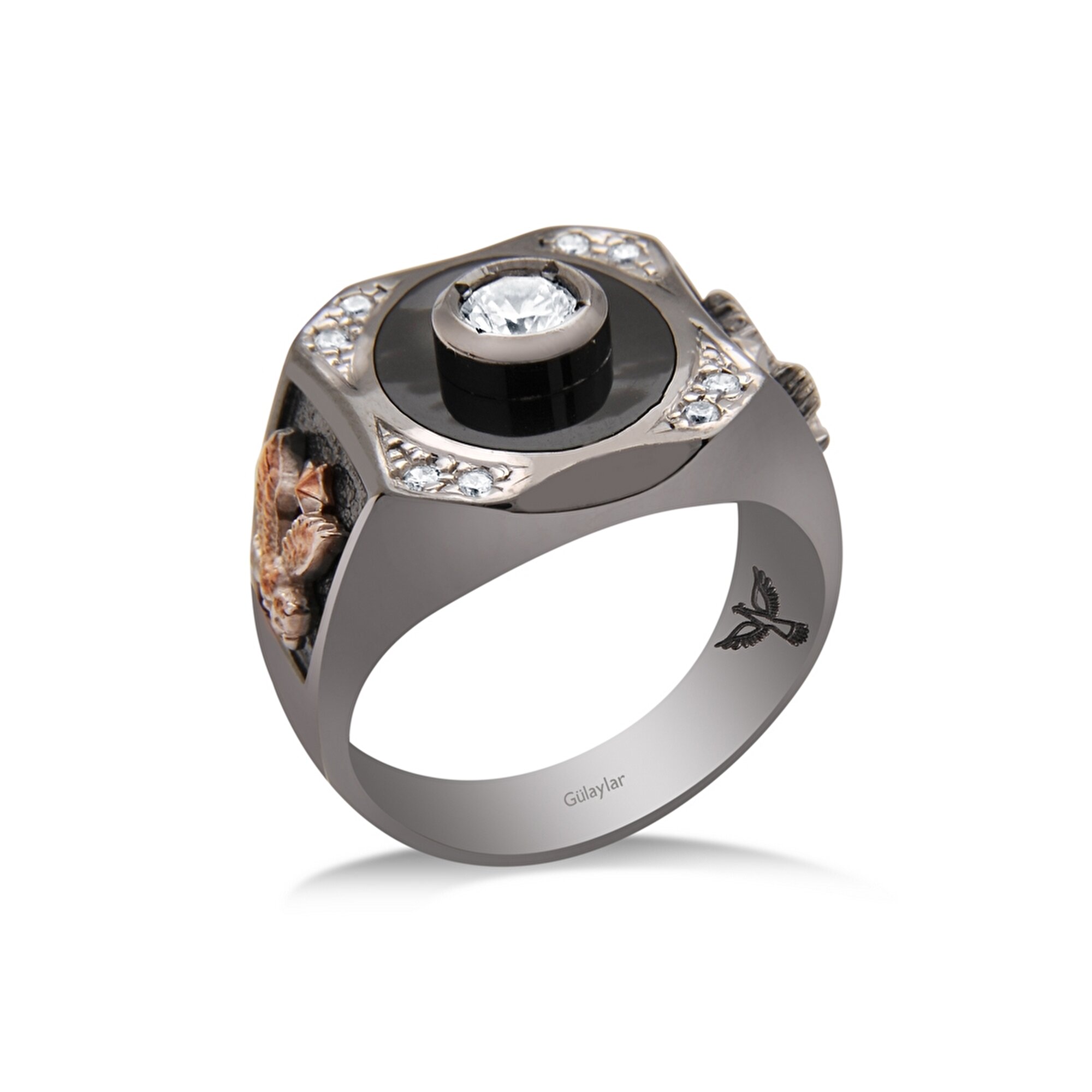 14 Ayar 3 Renkli Altın Erkek Yüzük