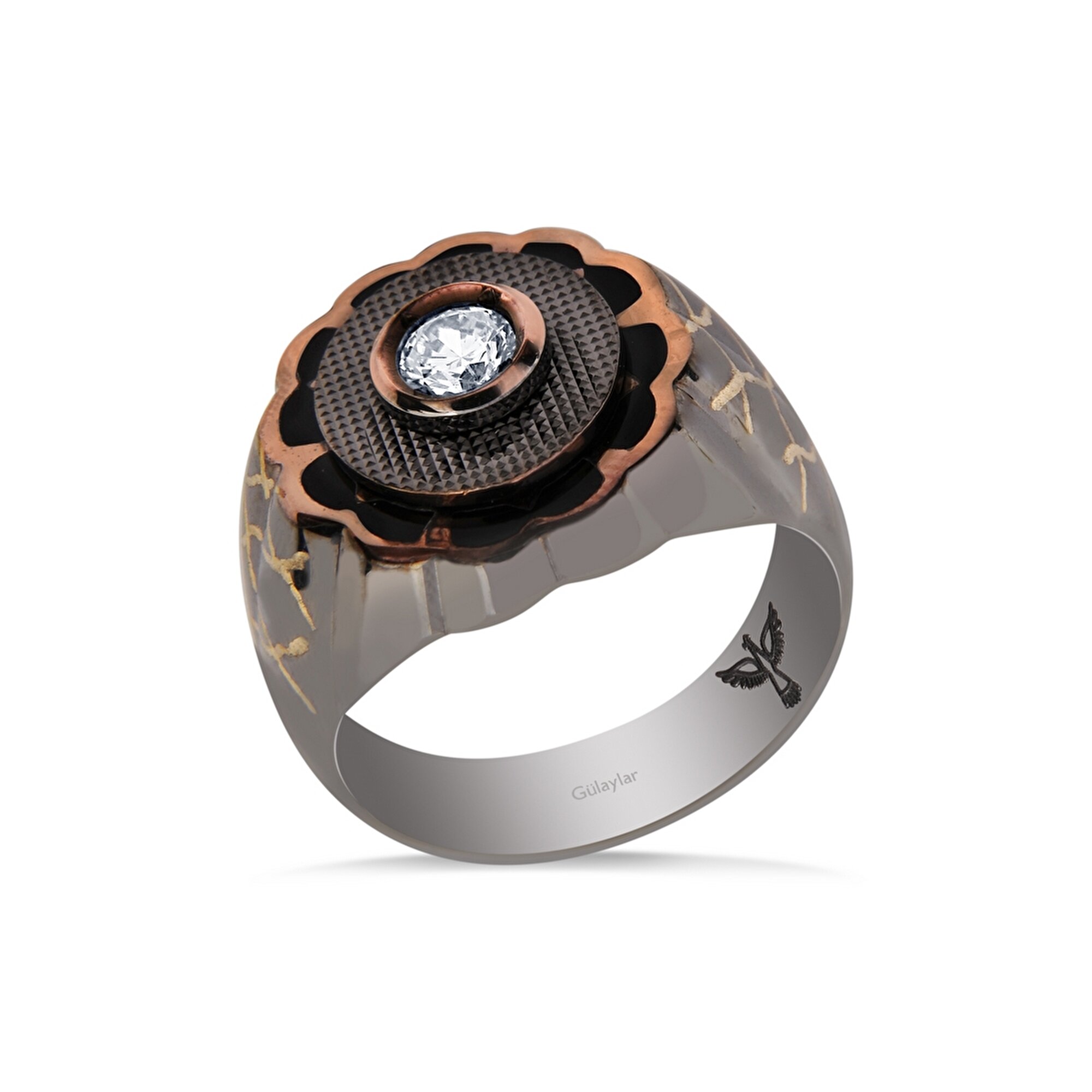 14 Ayar 3 Renkli Altın Erkek Yüzük