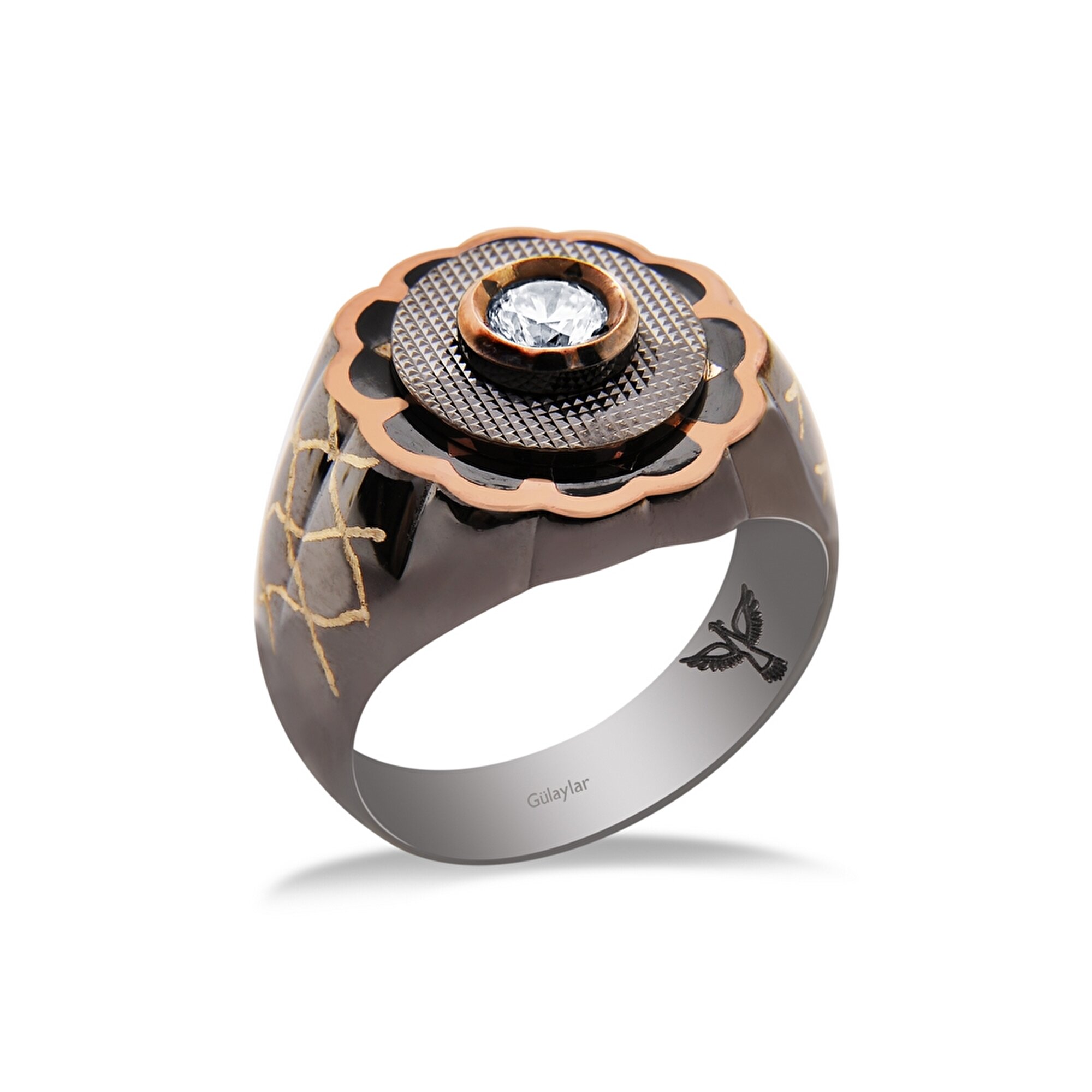 14 Ayar 3 Renkli Altın Erkek Yüzük