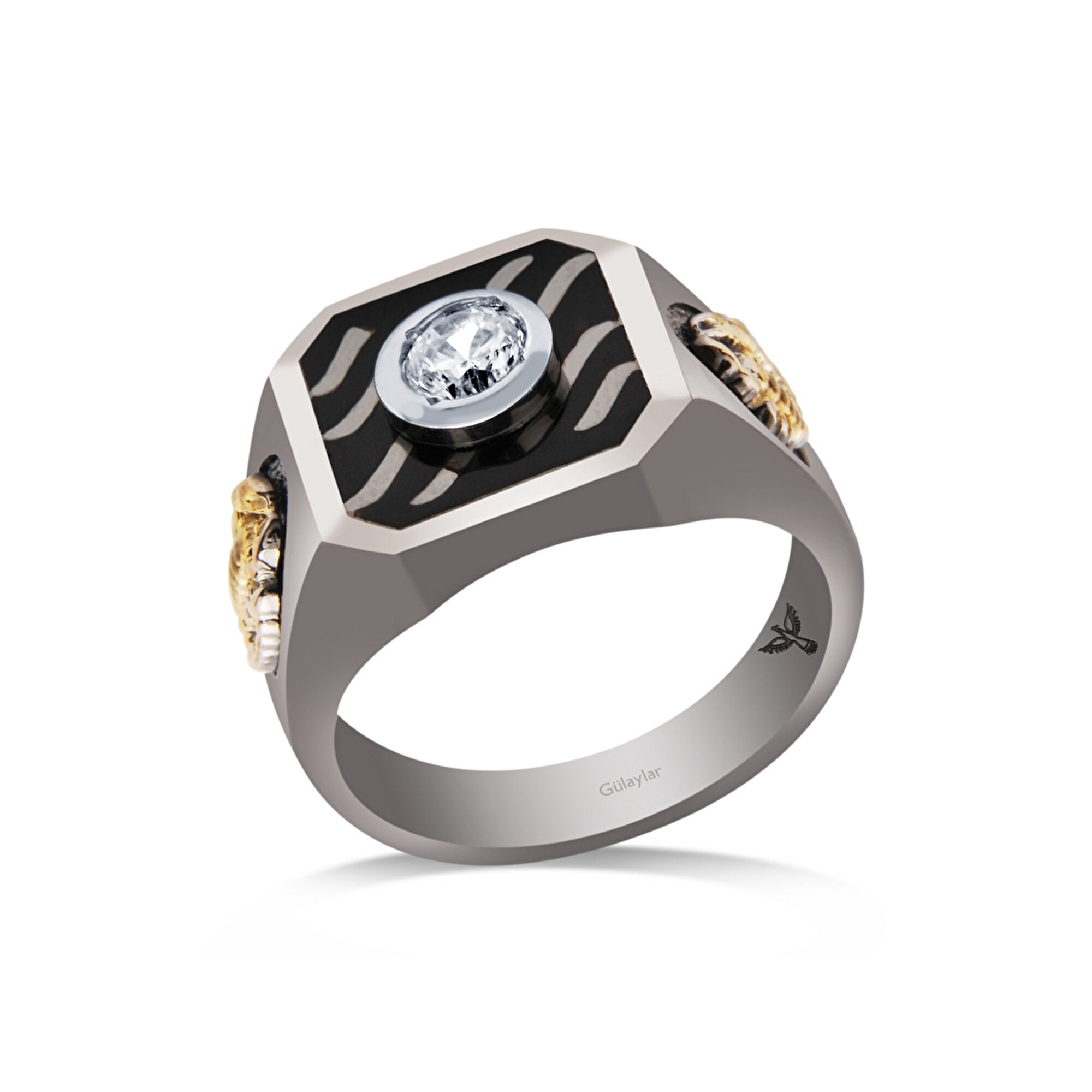 14 Ayar 3 Renkli Altın Erkek Yüzük