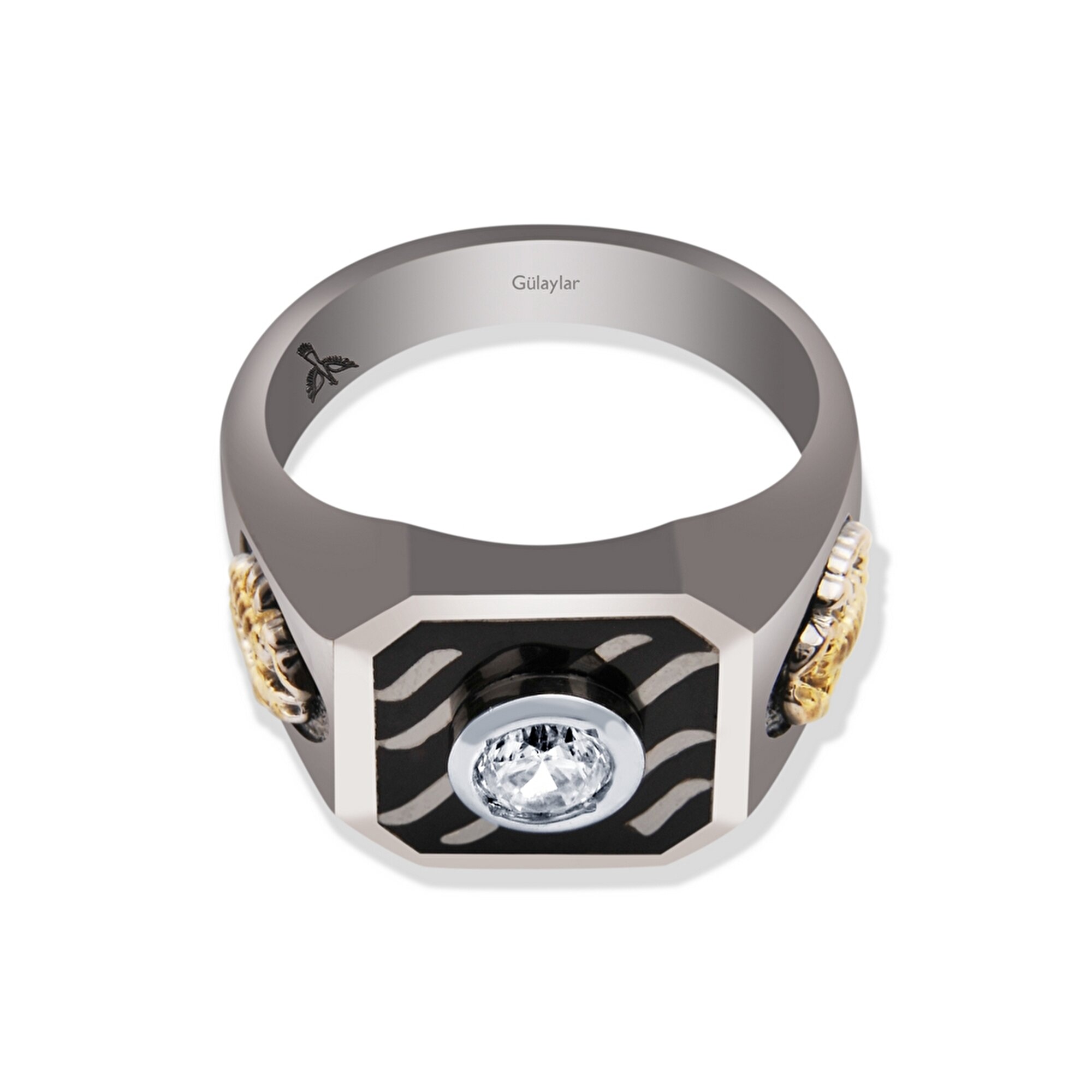 14 Ayar 3 Renkli Altın Erkek Yüzük