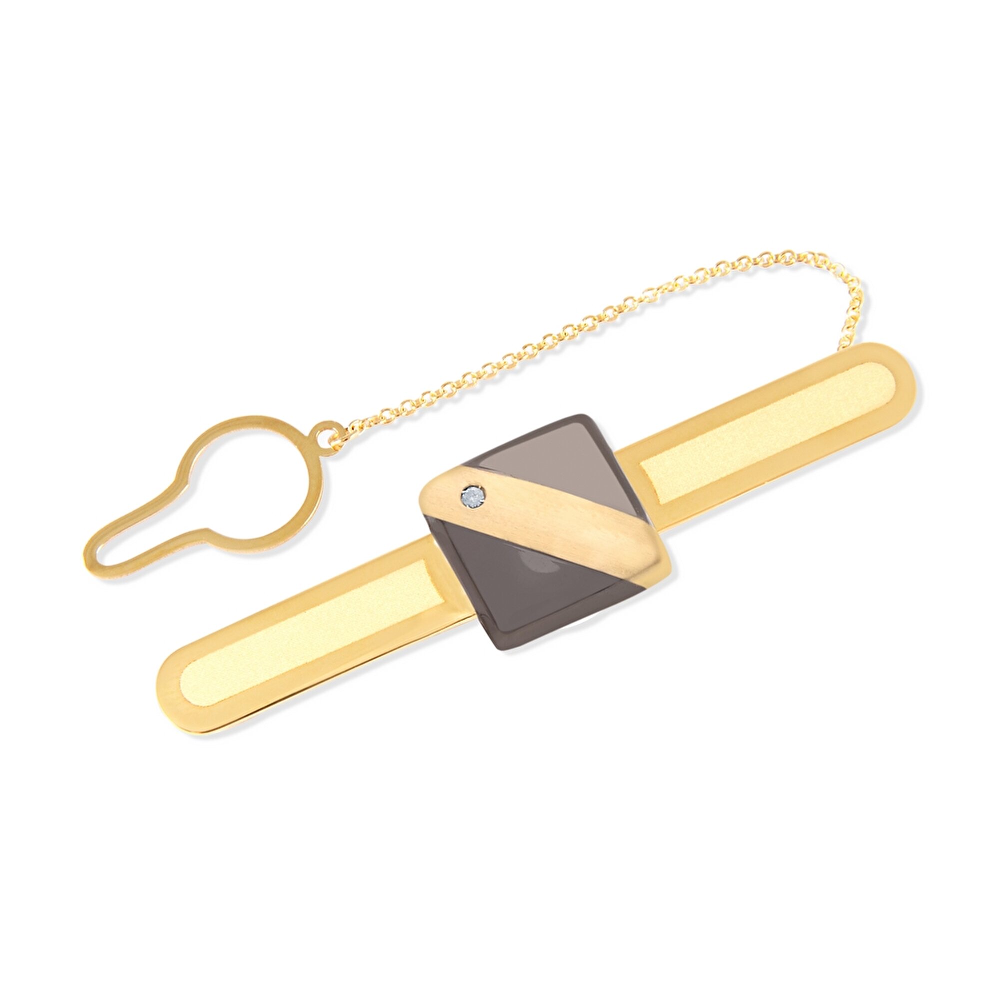 14 Ayar 3 Renkli Altın Taşsız Kravat İğnesi