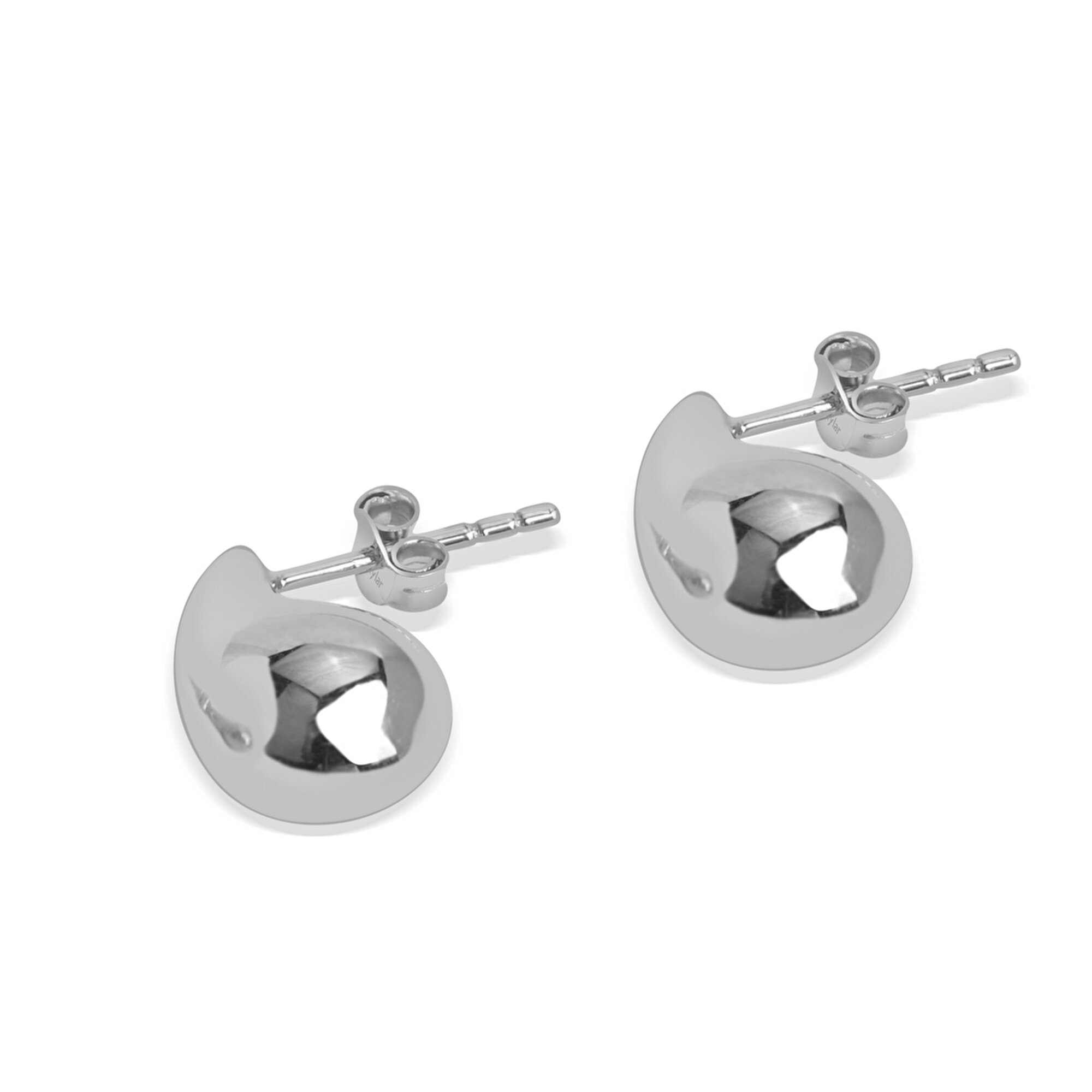 14 Ayar Beyaz Altın Gözyaşı Damlası Küpe