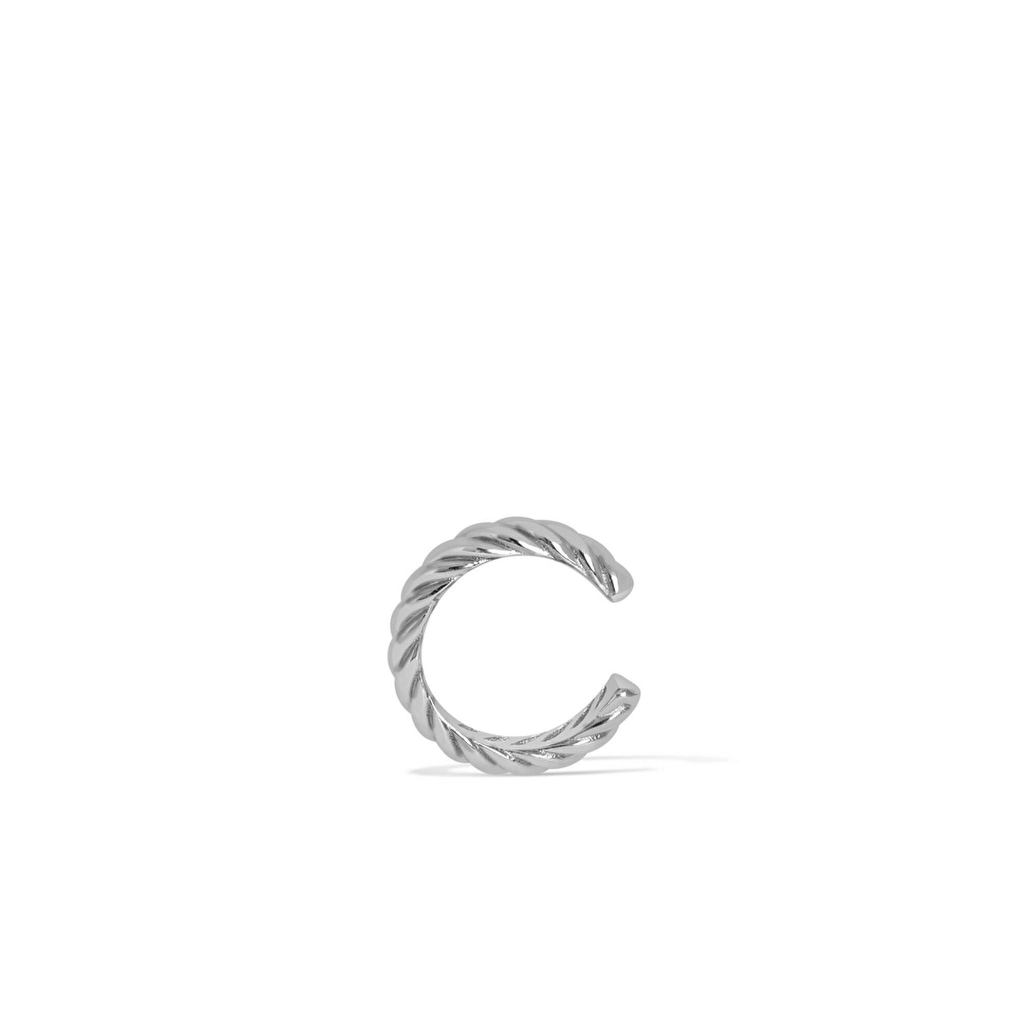 14 Ayar Beyaz Altın Burgu Kıkırdak Küpe