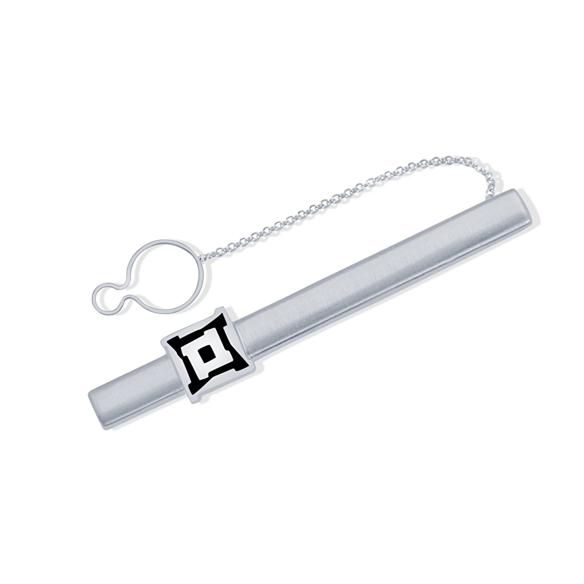 14 Ayar Beyaz Altın Mineli Kravat İğnesi