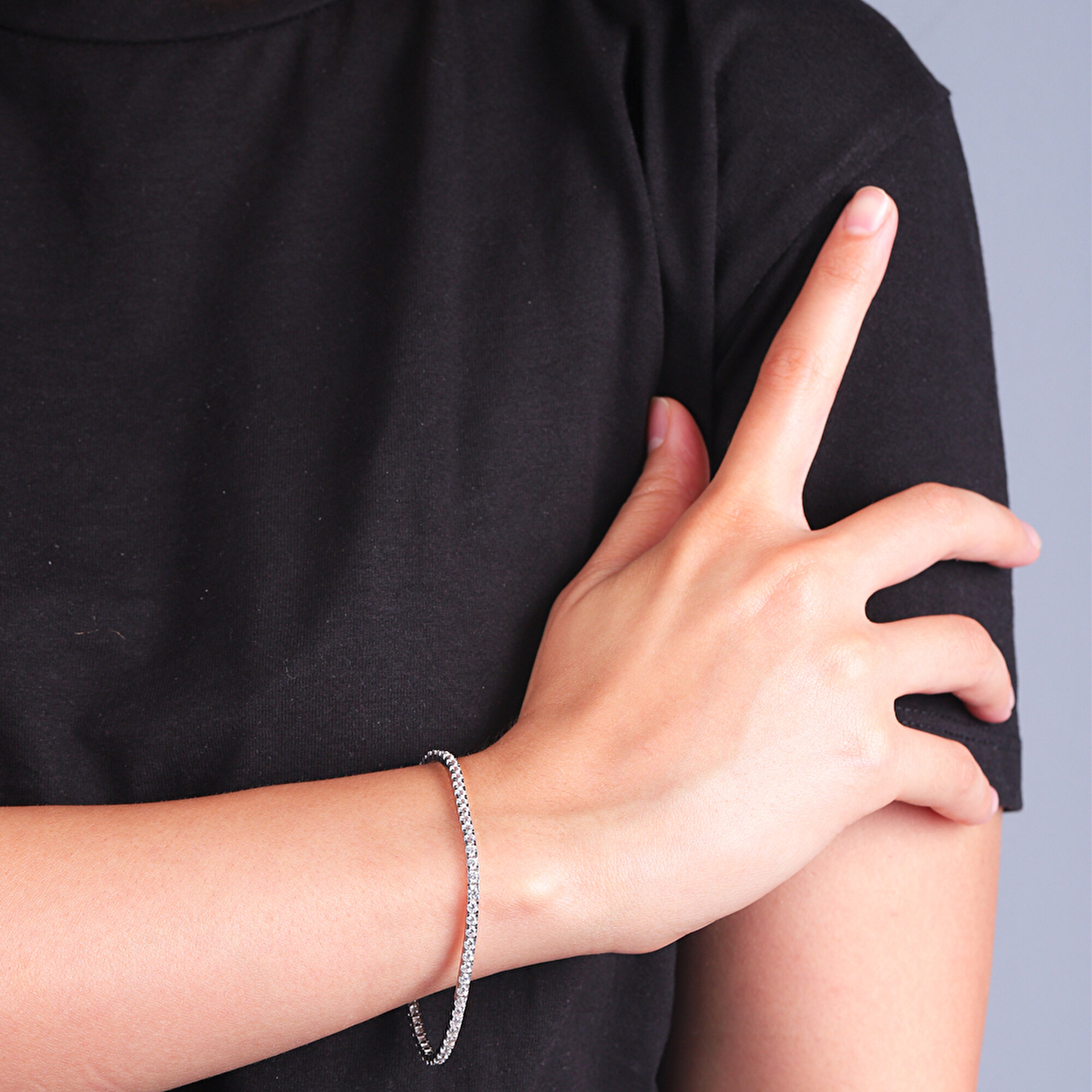 14 Ayar Beyaz Altın Su Yolu Bileklik