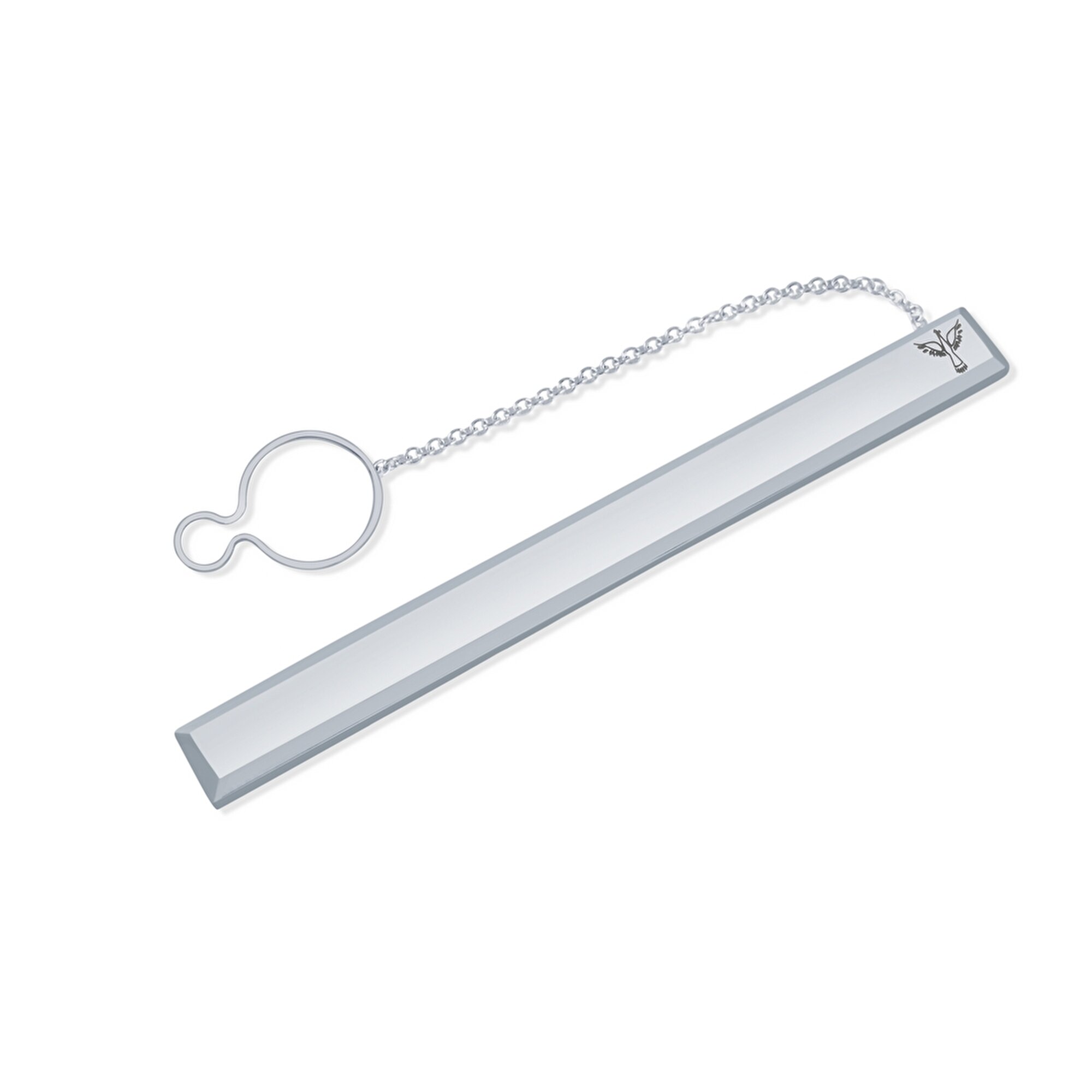 14 Ayar Beyaz Altın Taşsız Kravat İğnesi