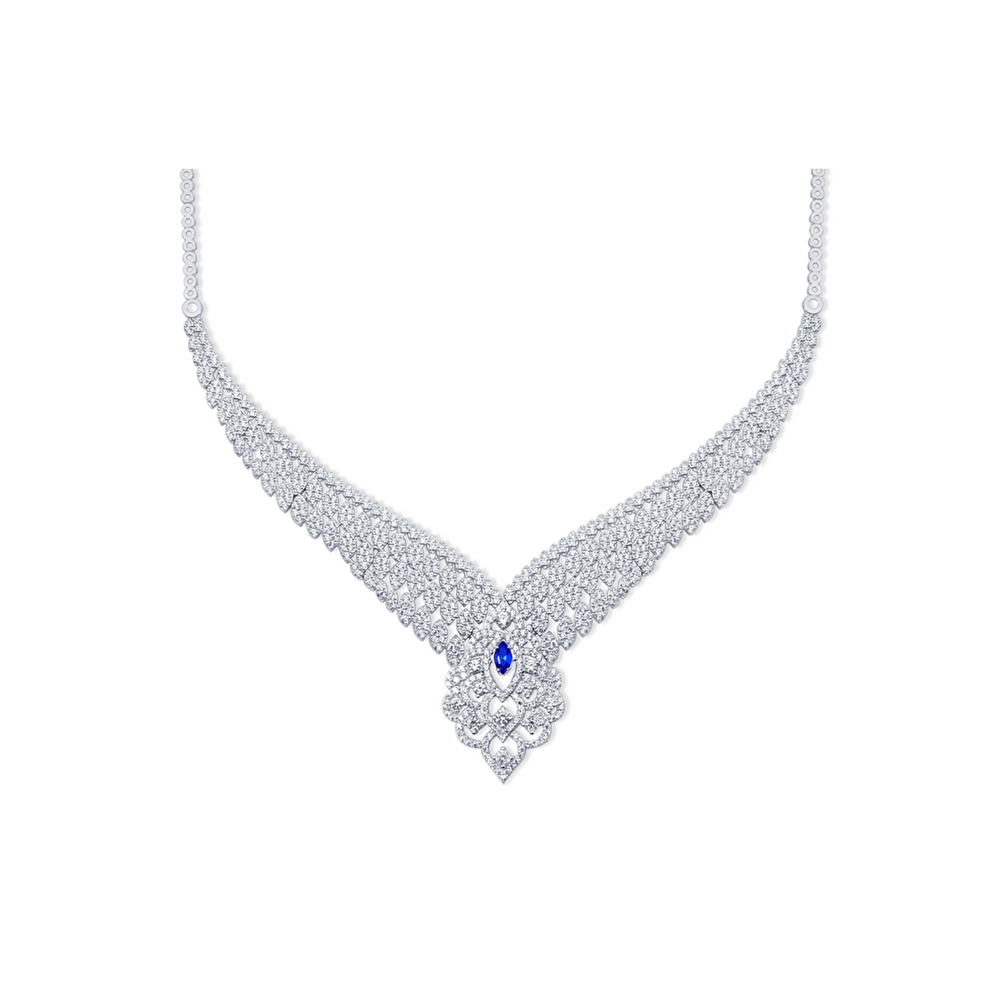 14 Ayar Beyaz Altın Trend Gerdanlık