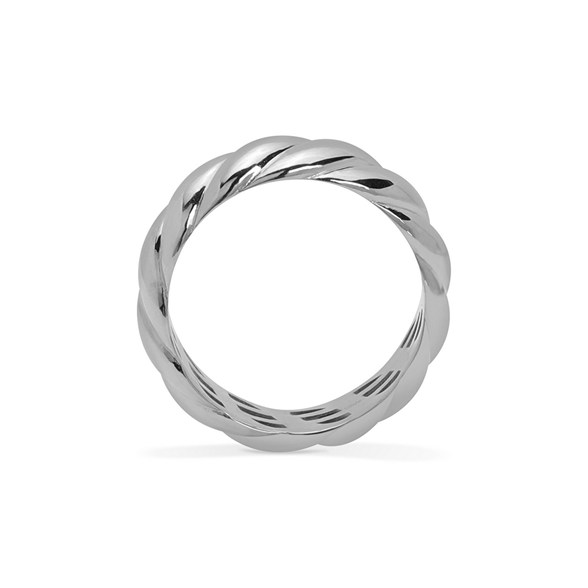 14 Ayar Beyaz Altın Trend Burgu Yüzük