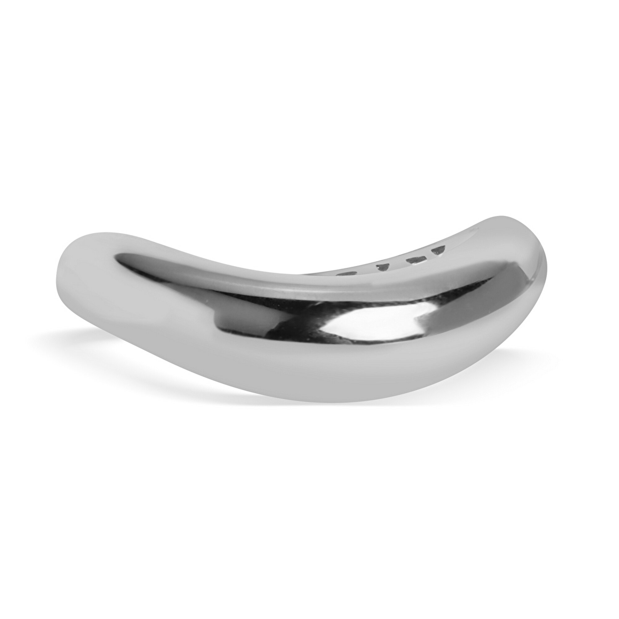 14 Ayar Beyaz Altın Dalga Yüzük