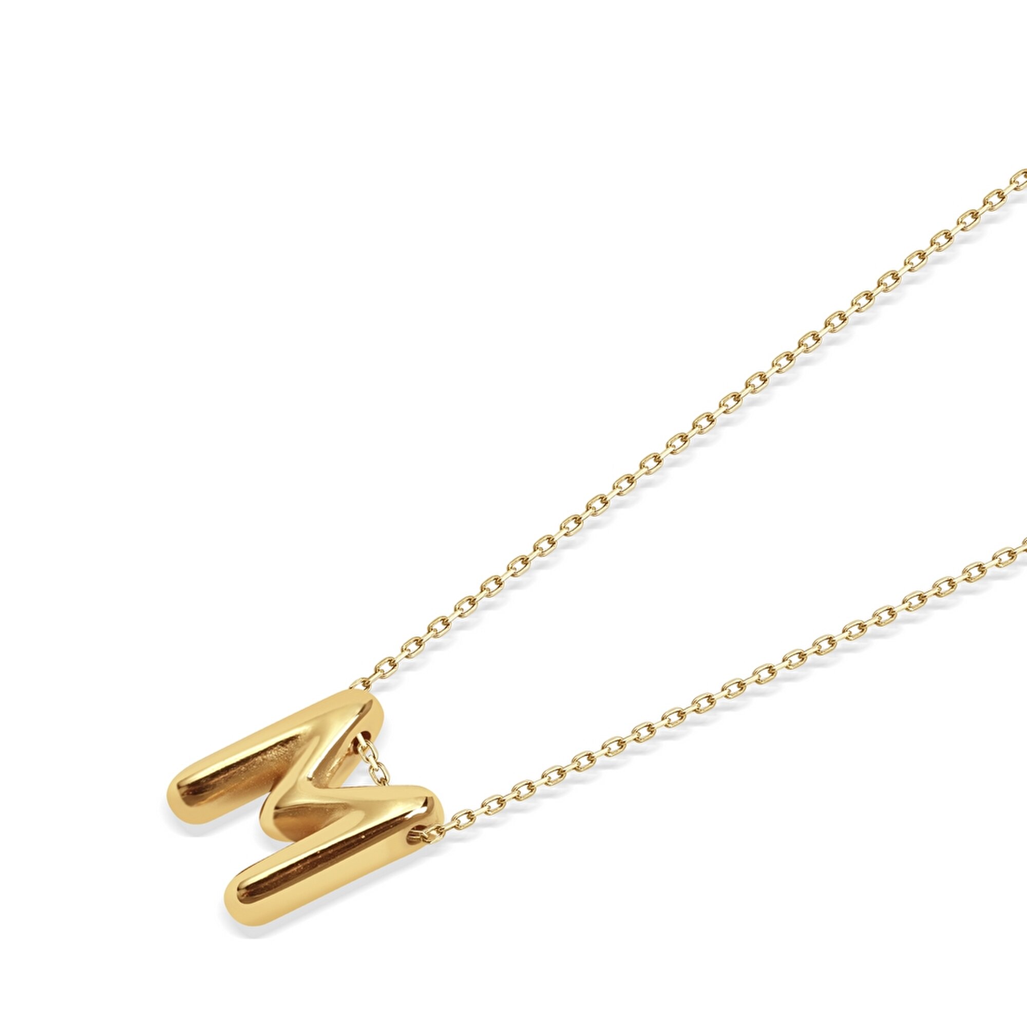 14 Ayar M Harf Bubble Kolye