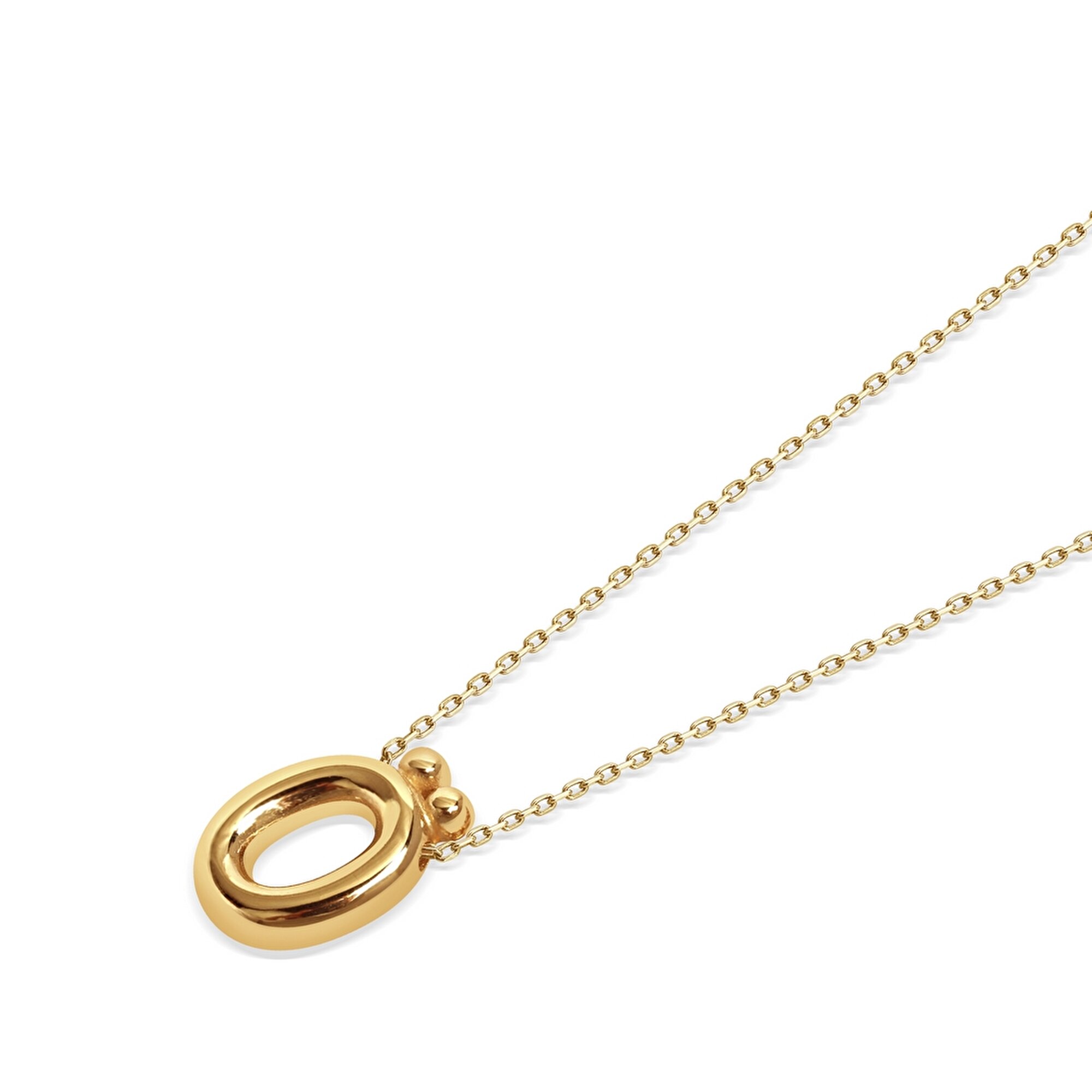 14 Ayar Ö Harf Bubble Kolye