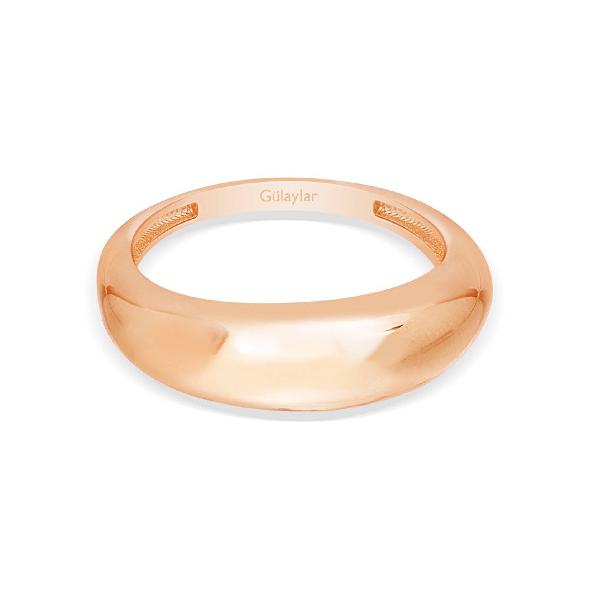 14 Ayar Rose Altın Bombe Yüzük