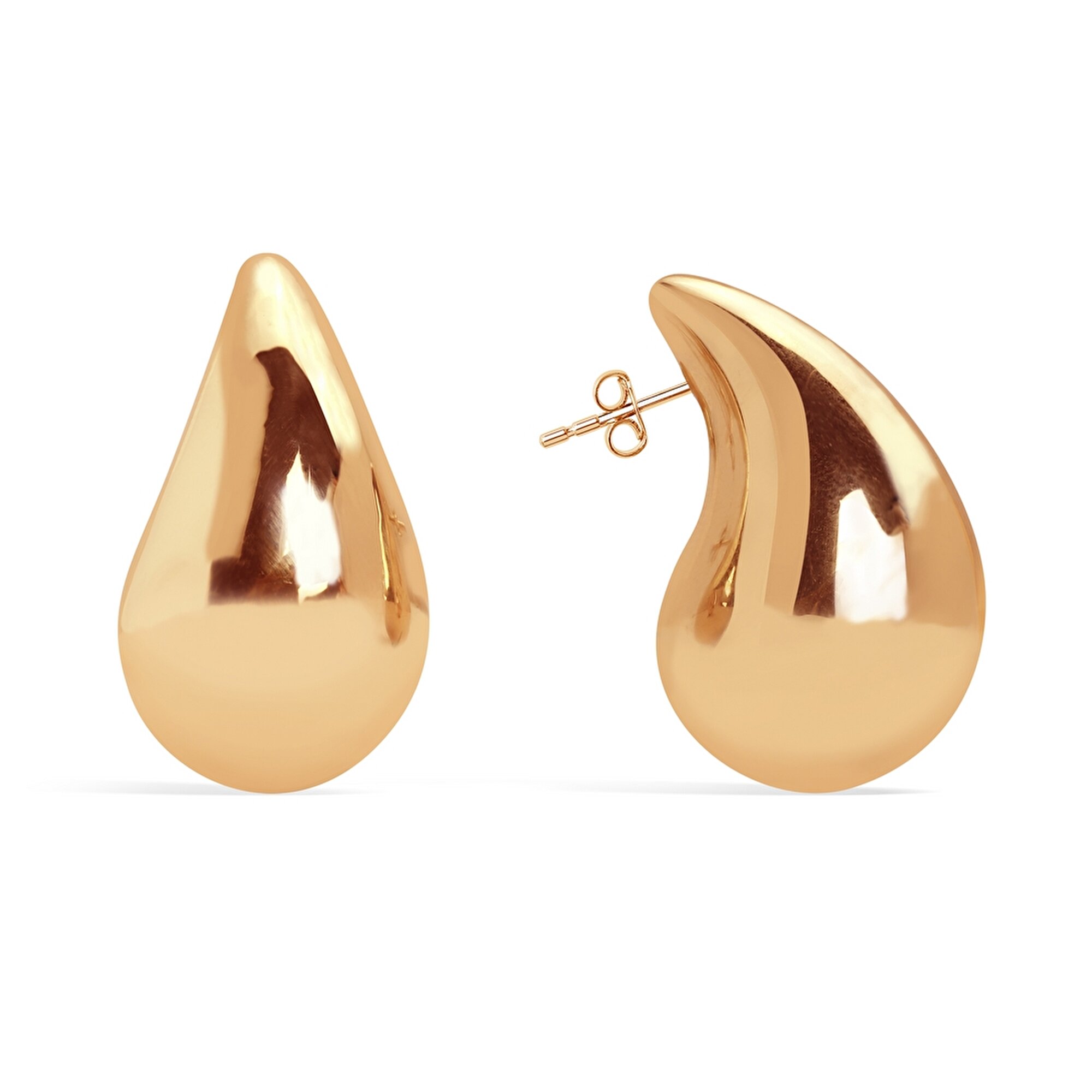 14 Ayar Rose Altın Gözyaşı Damlası Küpe