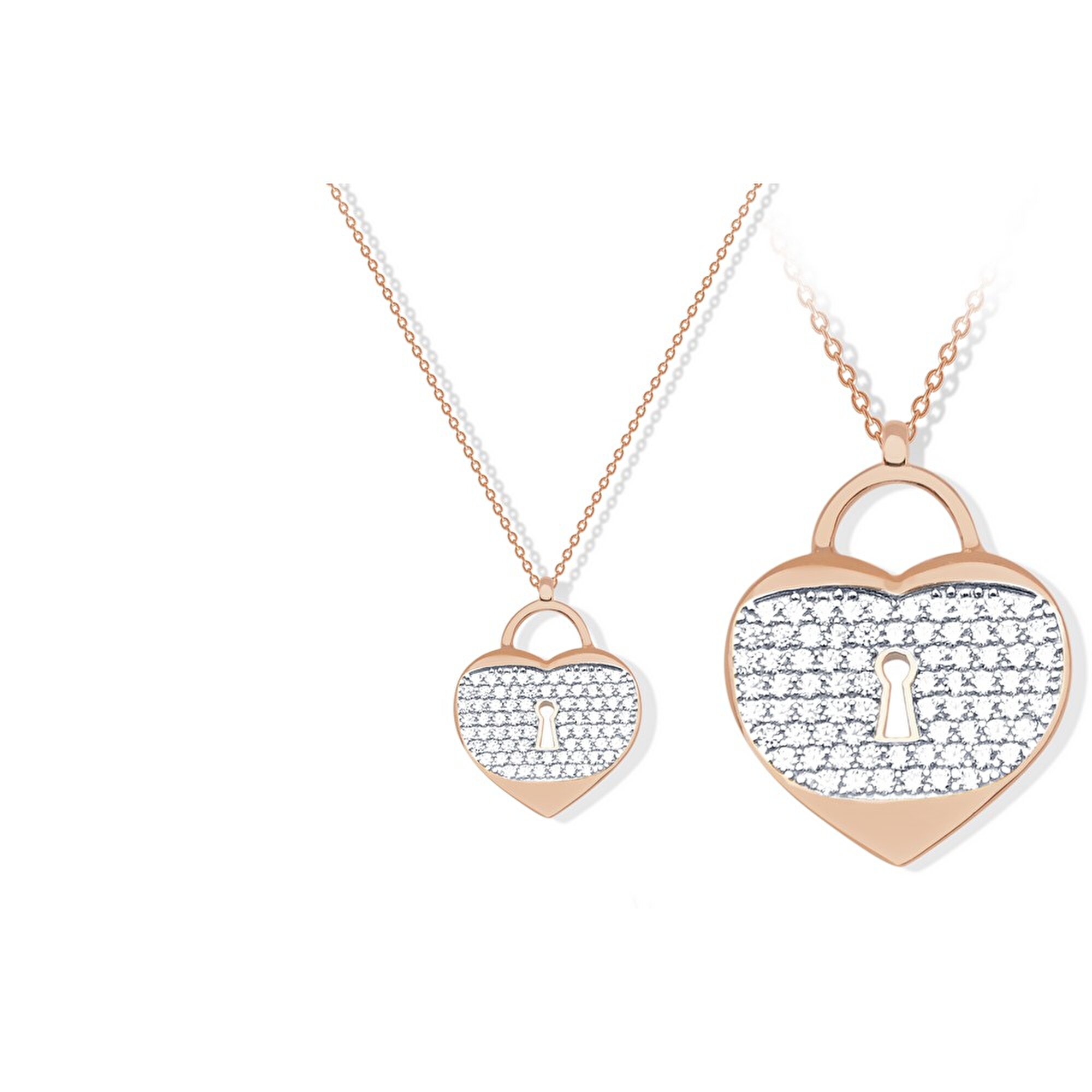 14 Ayar Rose Altın Kalp Figürlü Kolye