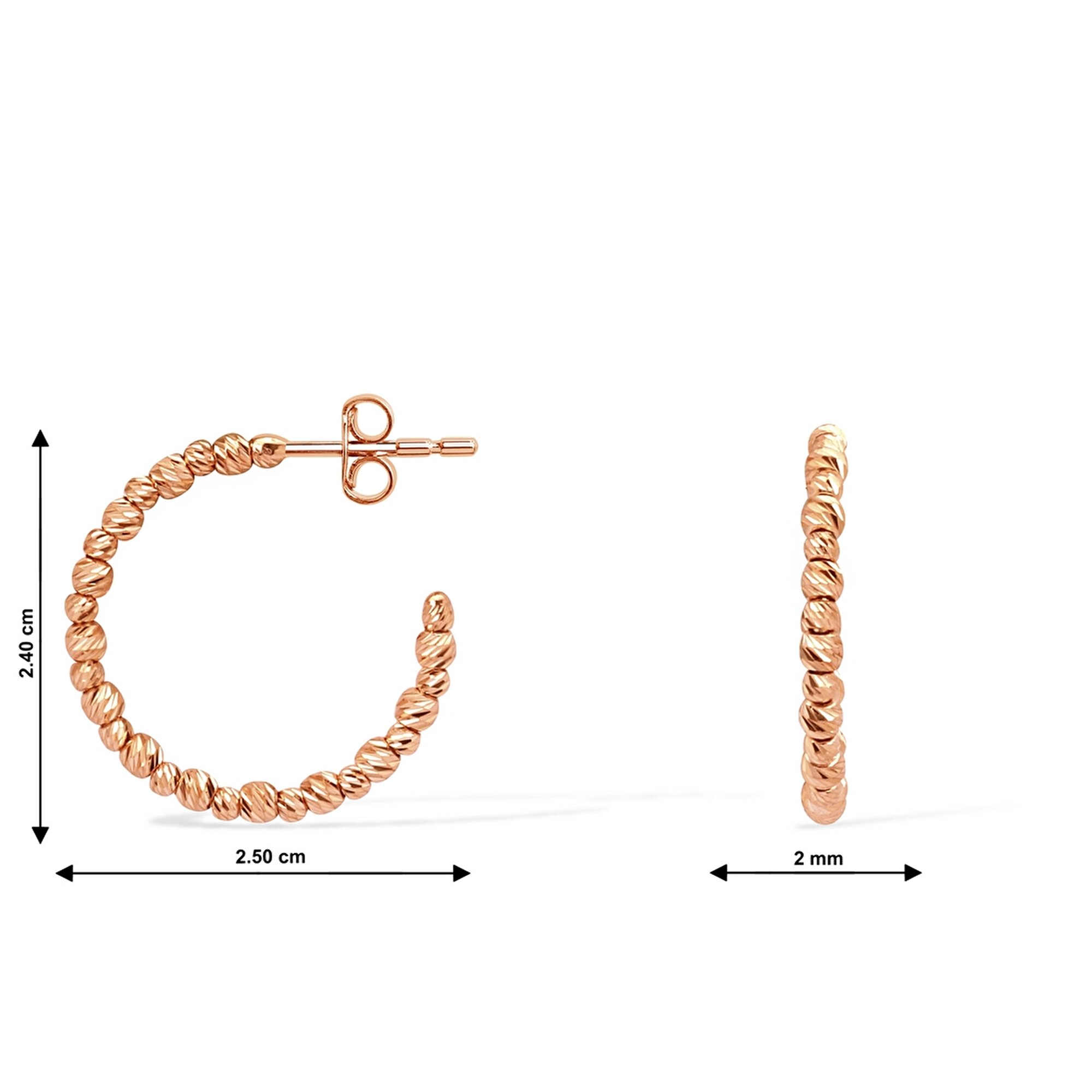 14 Ayar Rose Altın Dorika Küpe