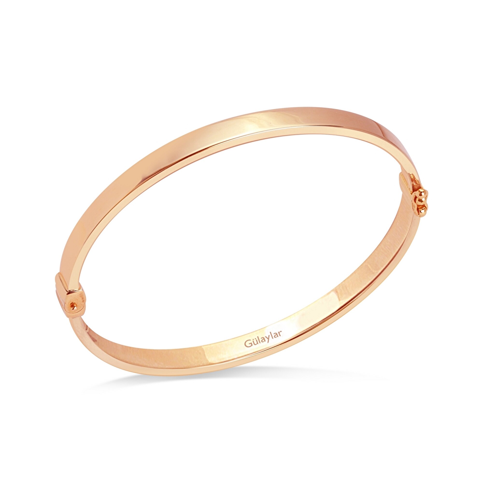 14 Ayar Rose Altın Kibrit Çöpü Kelepçe Bilezik