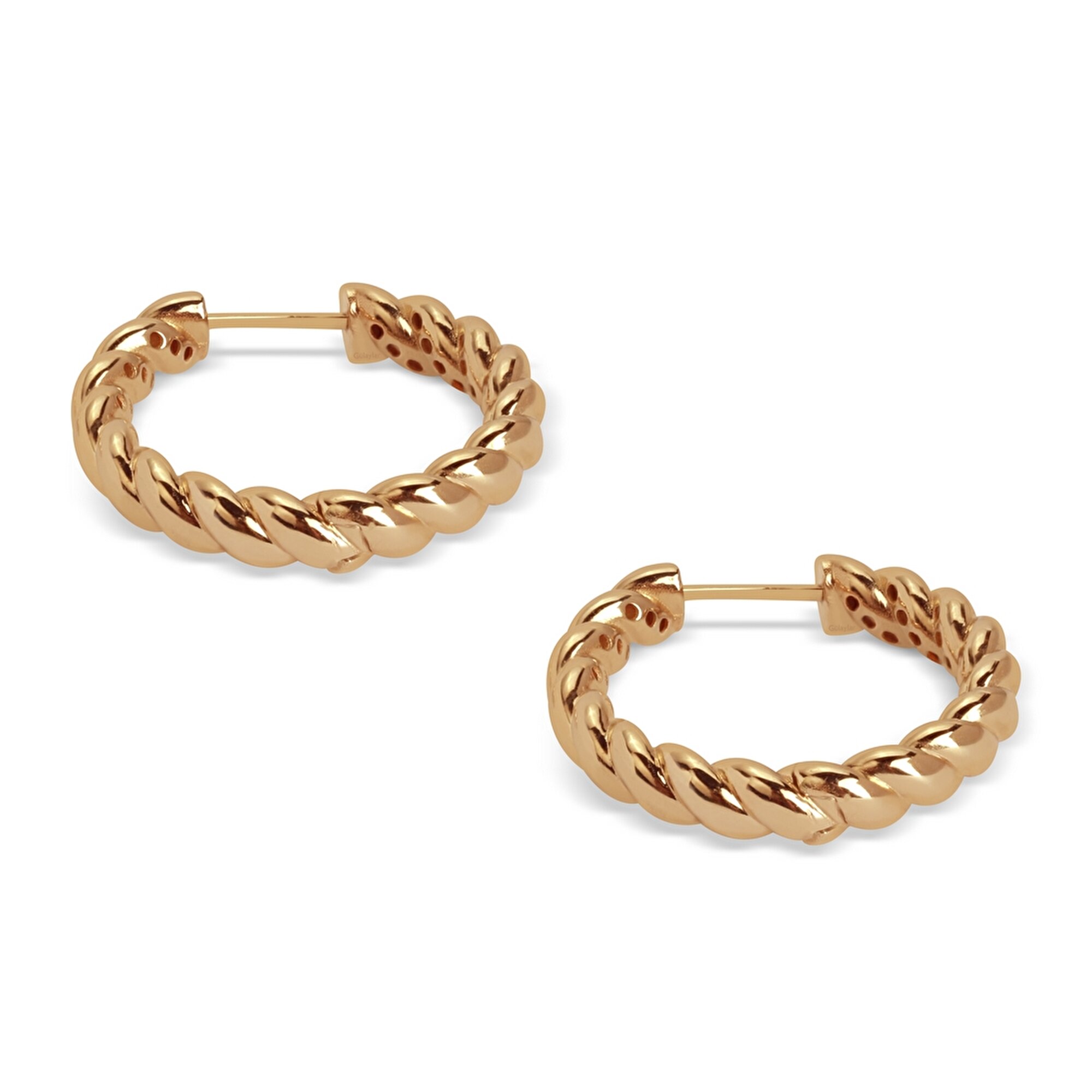 14 Ayar Rose Altın Trend Burgu Küpe