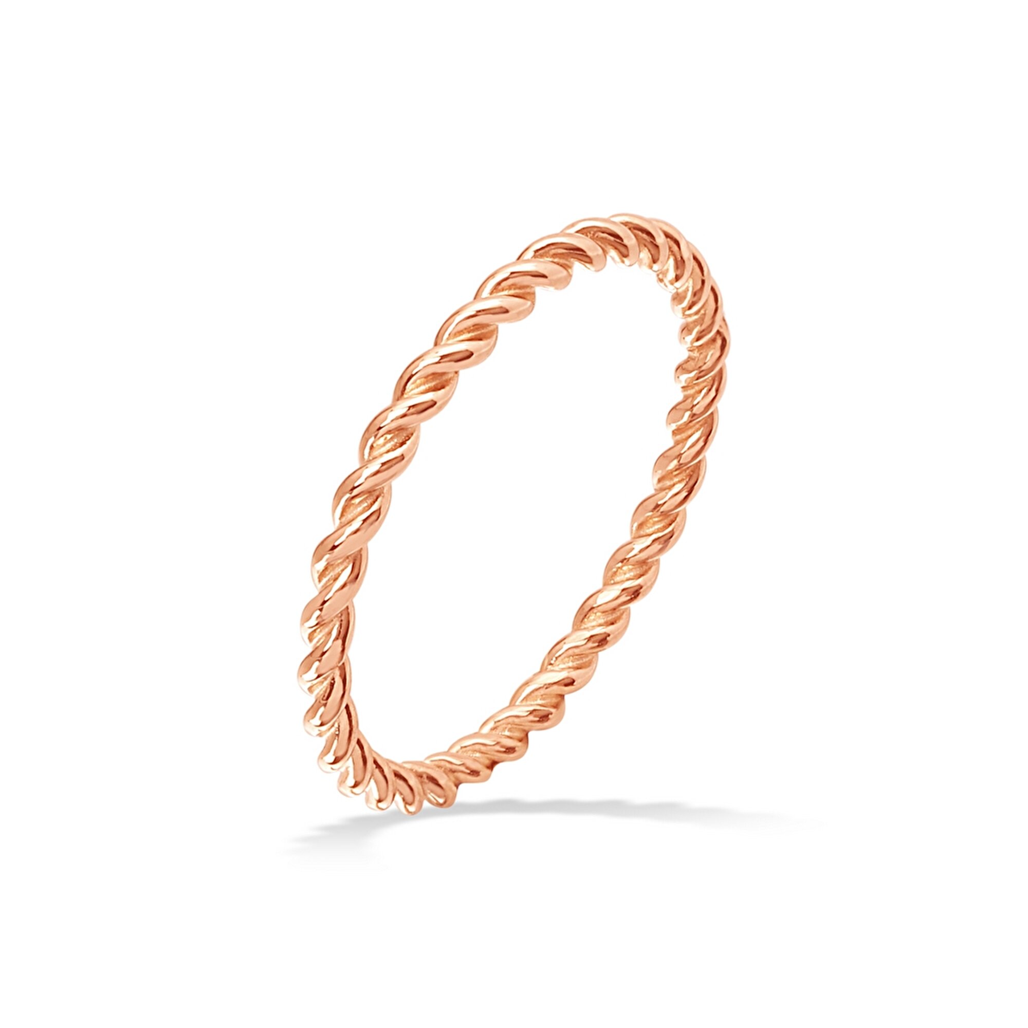 14 Ayar Rose Altın Minimal Yüzük