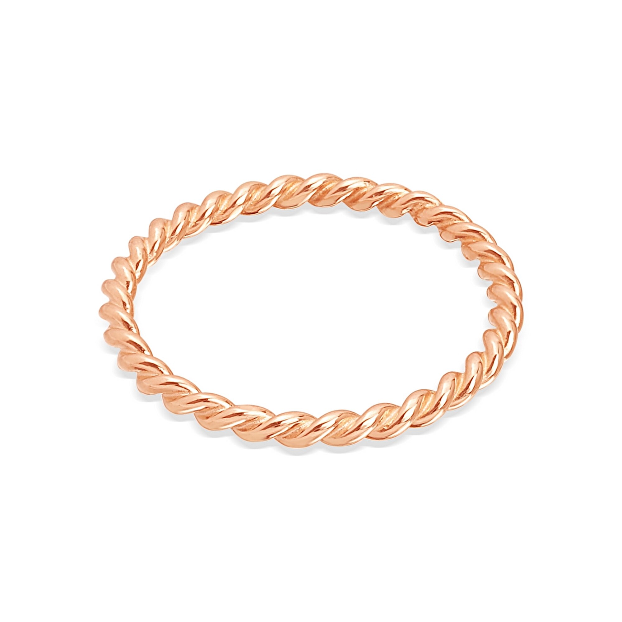 14 Ayar Rose Altın Minimal Yüzük