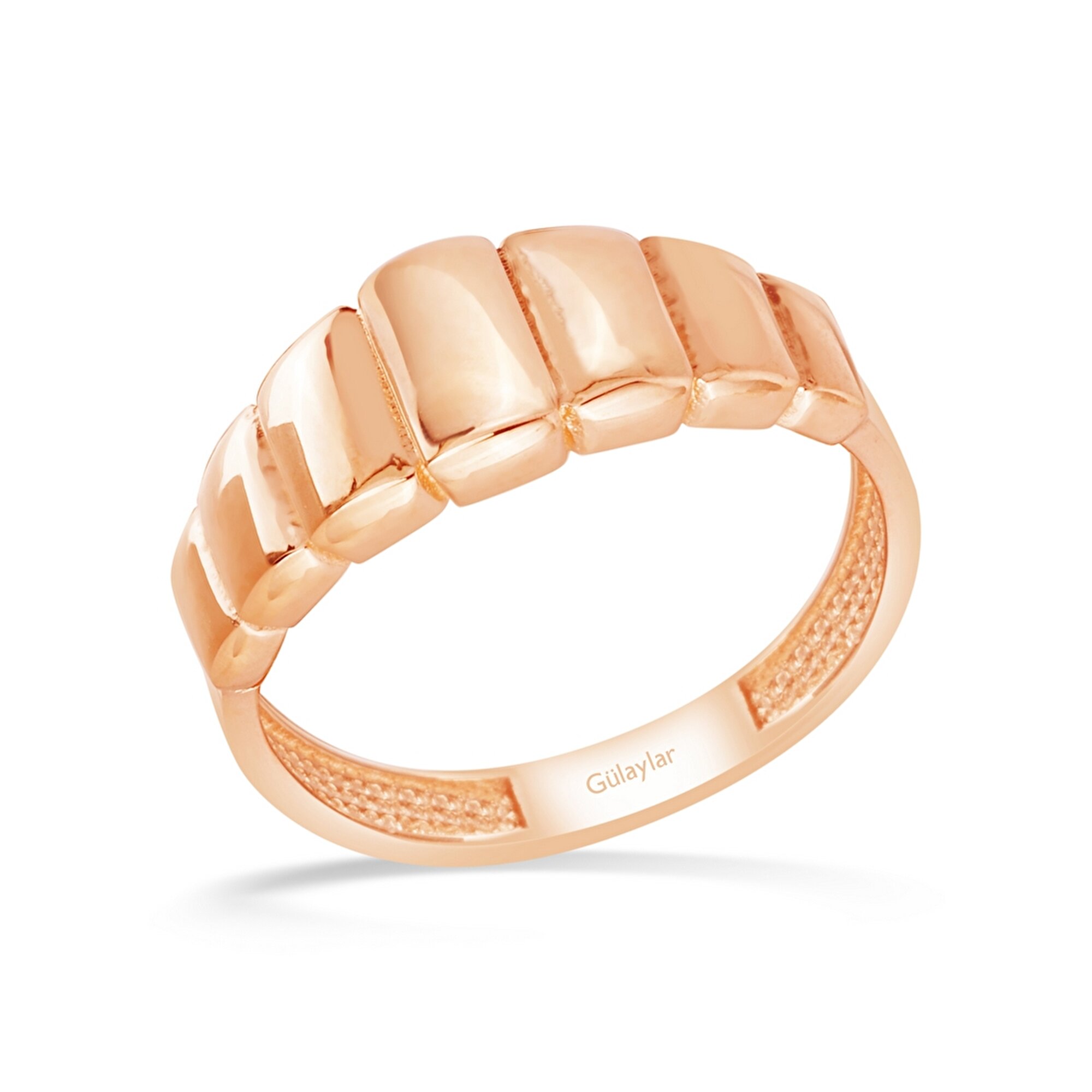 14 Ayar Rose Altın Taşsız Yüzük