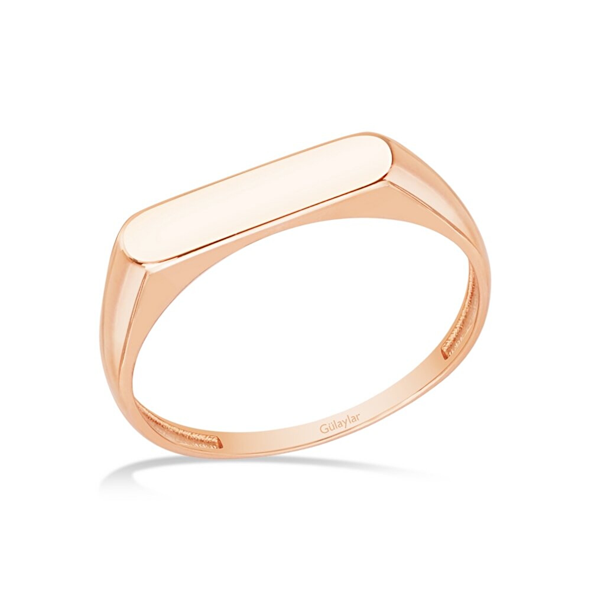 14 Ayar Rose Altın Trend Minimal Yüzük
